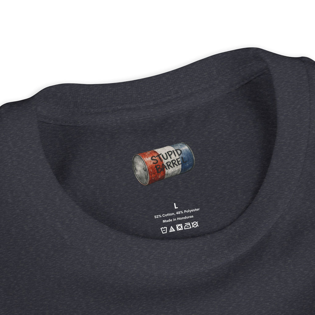 Youth Tee — Rodeo Bull Rider with Patriotic Barrel Graphic