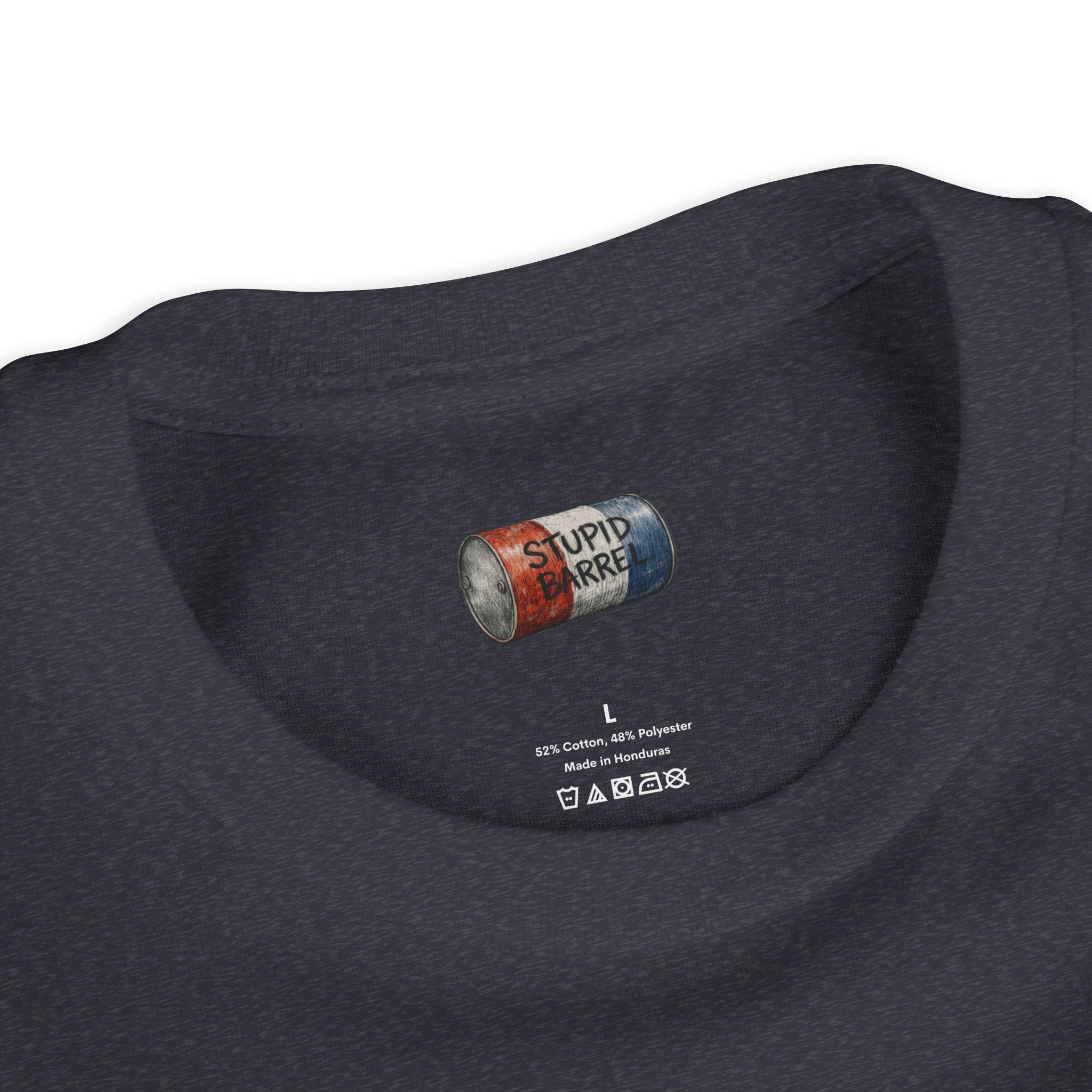 Youth Tee — Rodeo Bull Rider with Patriotic Barrel Graphic