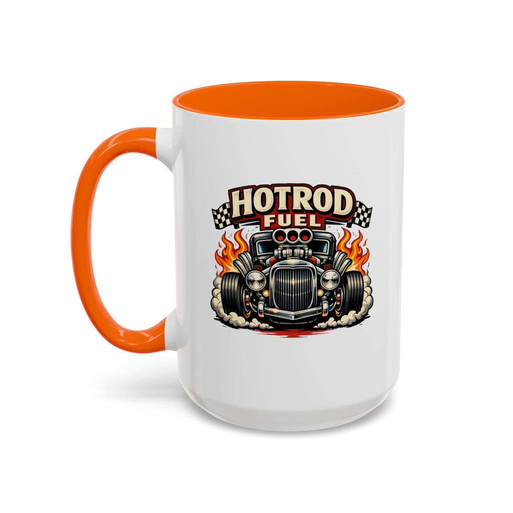 Hot Rod Fuel Coffee Mug — Vintage Muscle Car Racing Accent Mug