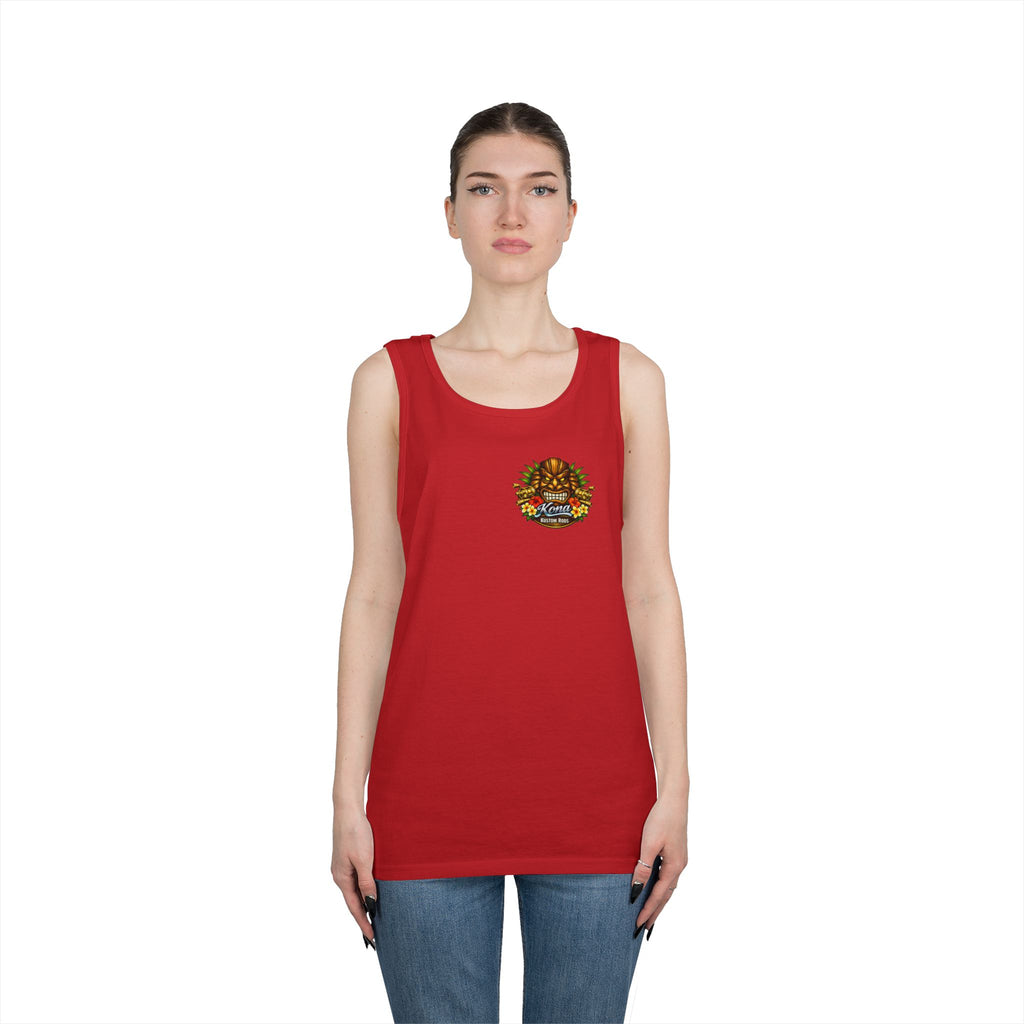 Kona Rods Vintage Pinup Beach Tank Top — 'Thresher Shark Anne' Retro WWII Nose Art