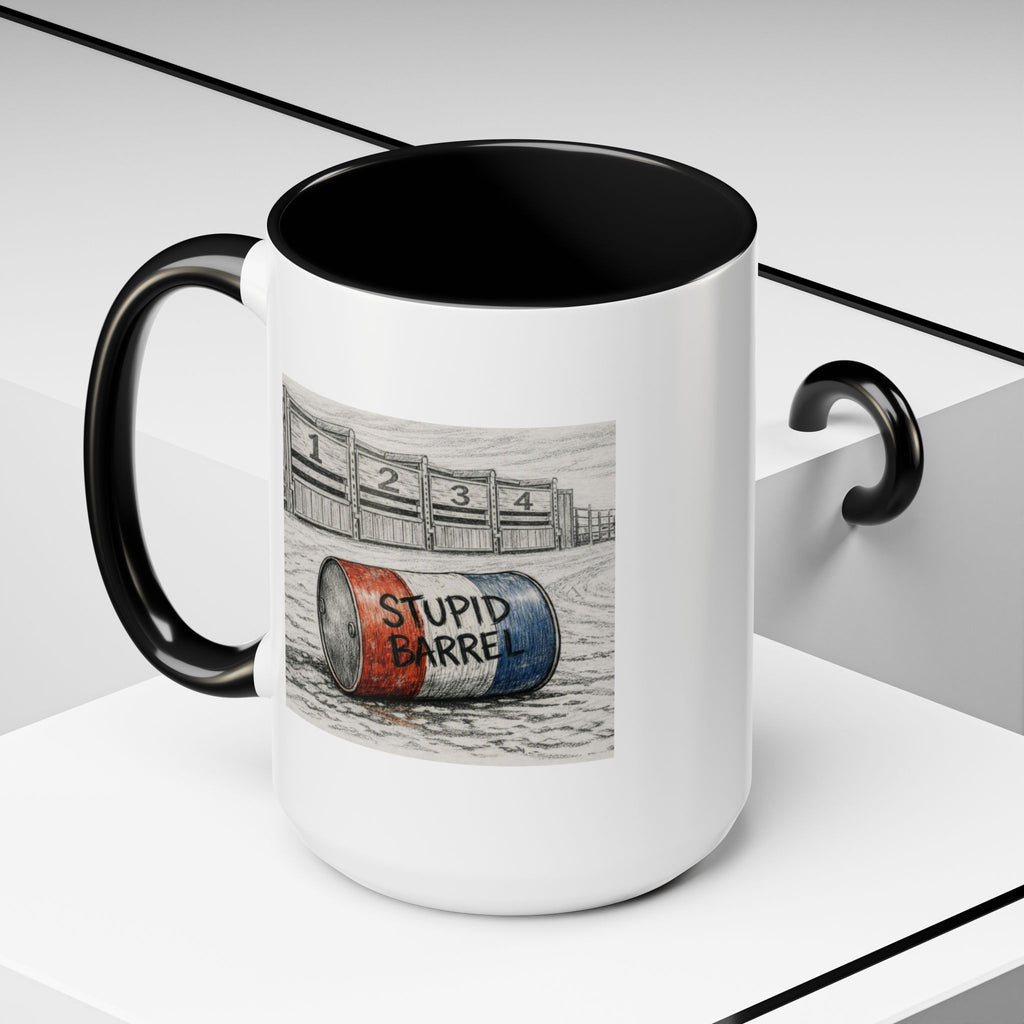 Out of the Money Barrel Racing Coffee Mug — Rodeo Cowgirl Accent Mug (11/15 oz)