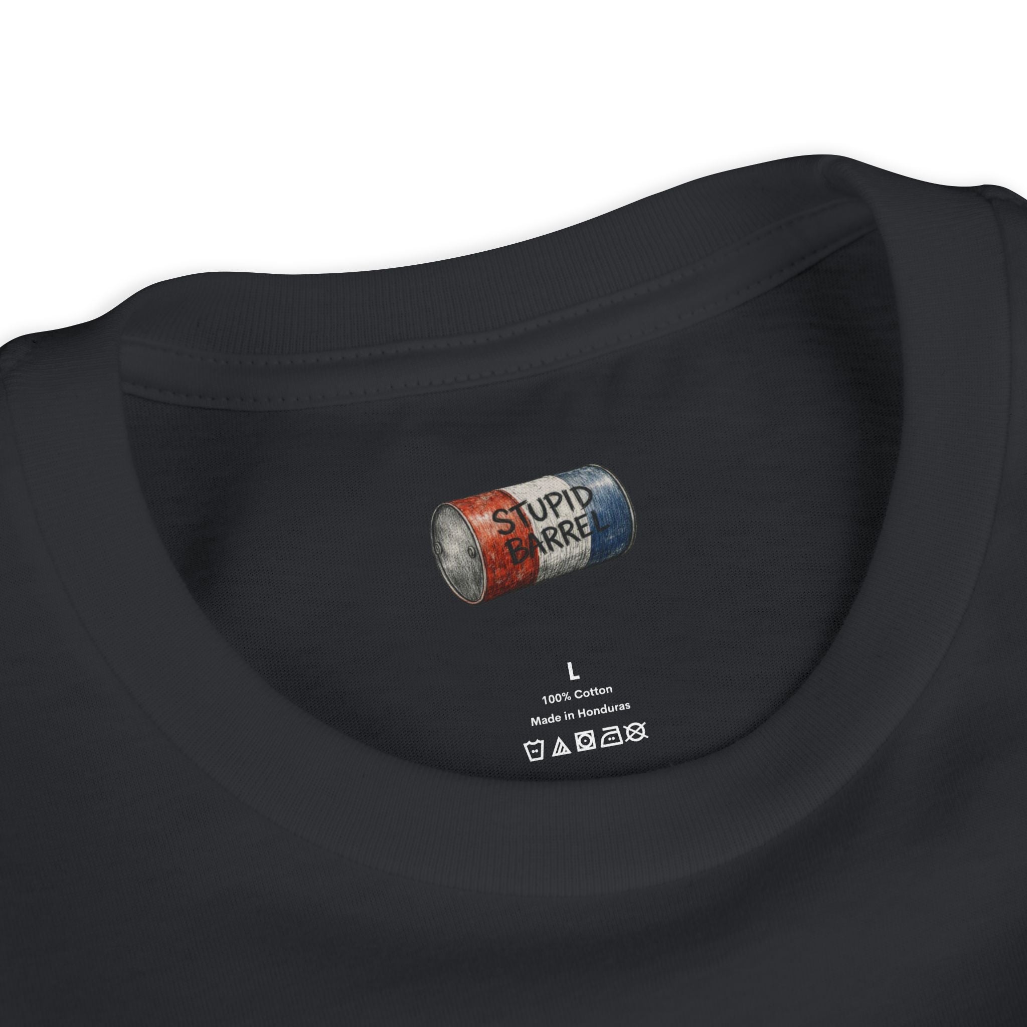 Youth Tee — Rodeo Bull Rider with Patriotic Barrel Graphic