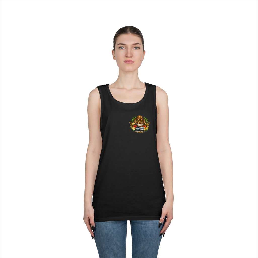 Kona Rods Vintage Pinup Beach Tank Top — 'Thresher Shark Anne' Retro WWII Nose Art