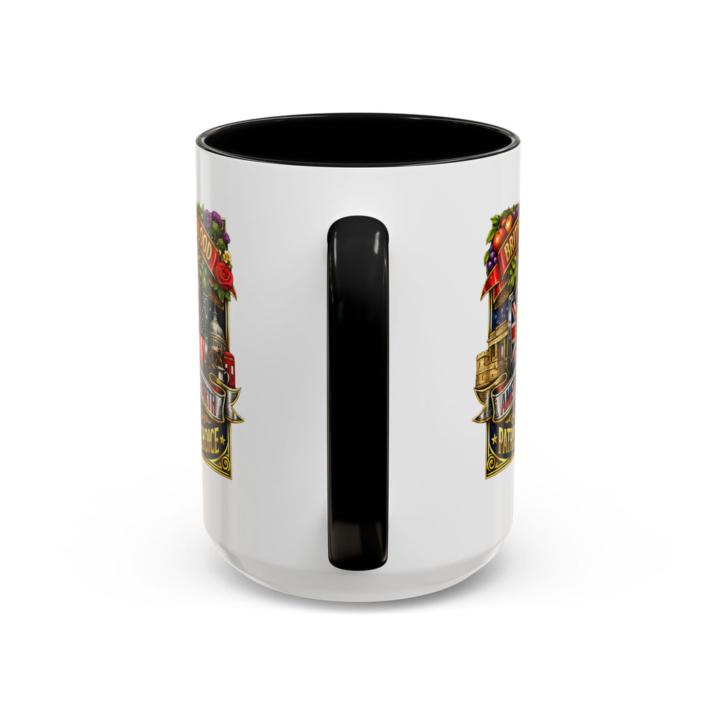 British Pride Coffee Mug — "British by Blood, American by Birth, Patriot by Choice" Patriotic Ceramic Mug