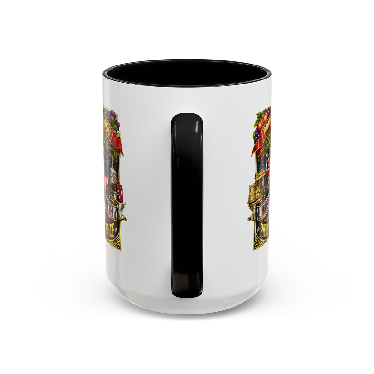 British Pride Coffee Mug — "British by Blood, American by Birth, Patriot by Choice" Patriotic Ceramic Mug