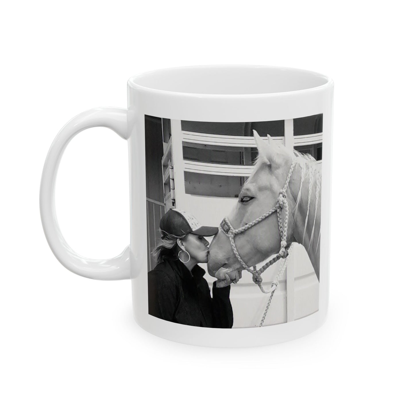For the Love of Horses Ceramic Mug — Equestrian Coffee Cup (11oz/15oz)