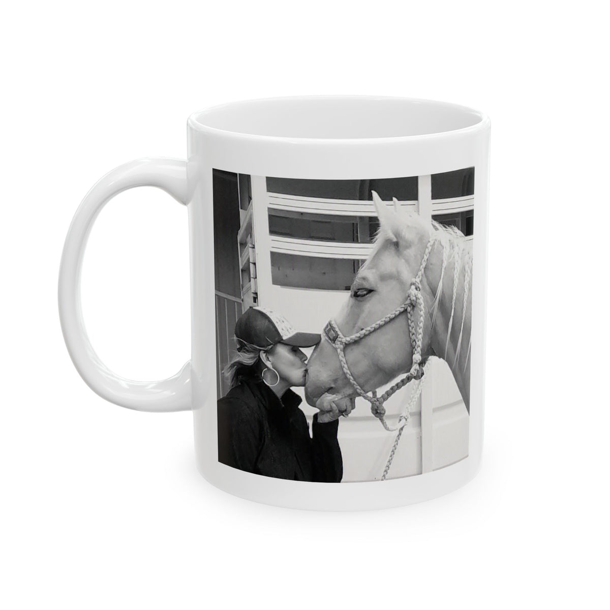 For the Love of Horses Ceramic Mug — Equestrian Coffee Cup (11oz/15oz)