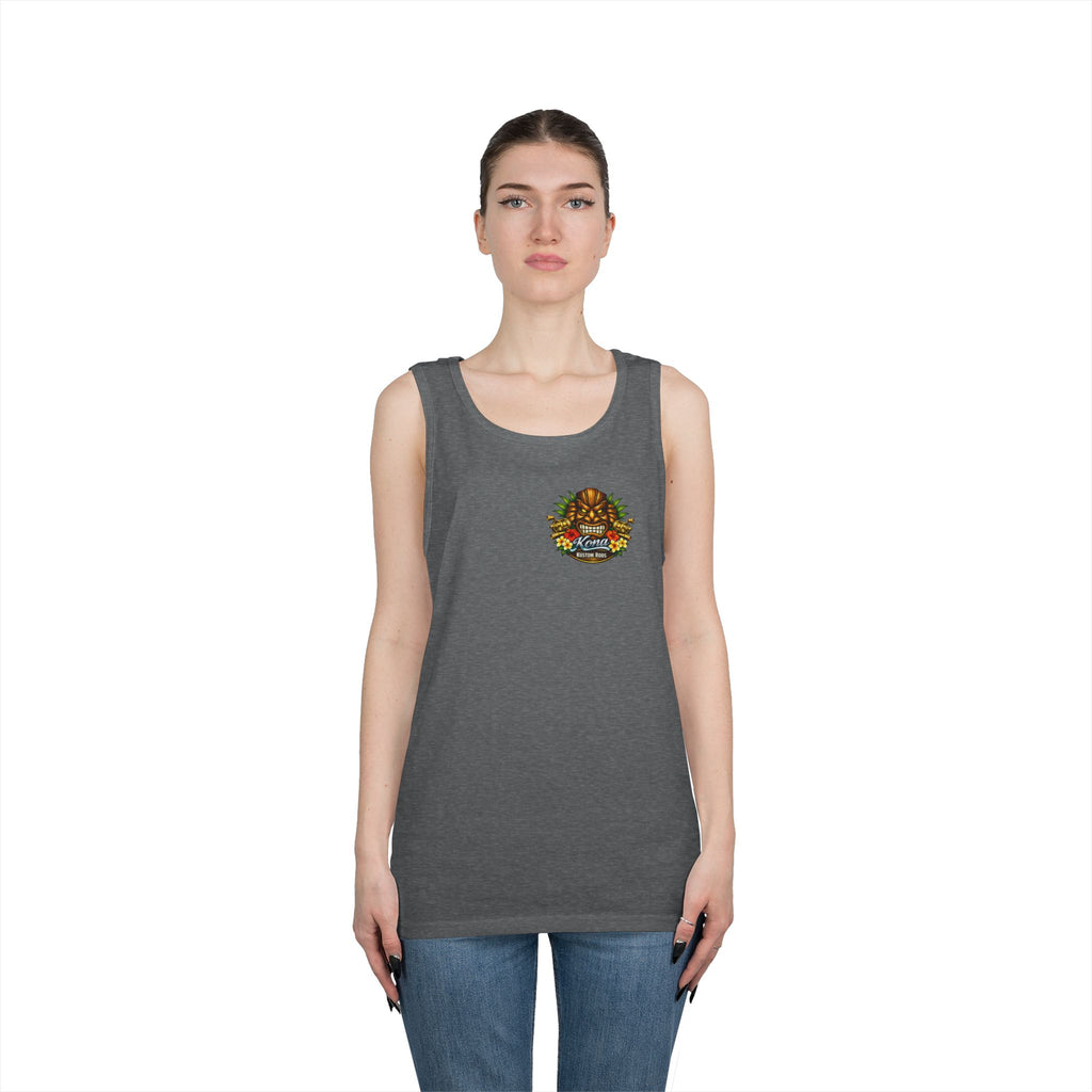 Kona Rods Vintage Pinup Beach Tank Top — 'Thresher Shark Anne' Retro WWII Nose Art