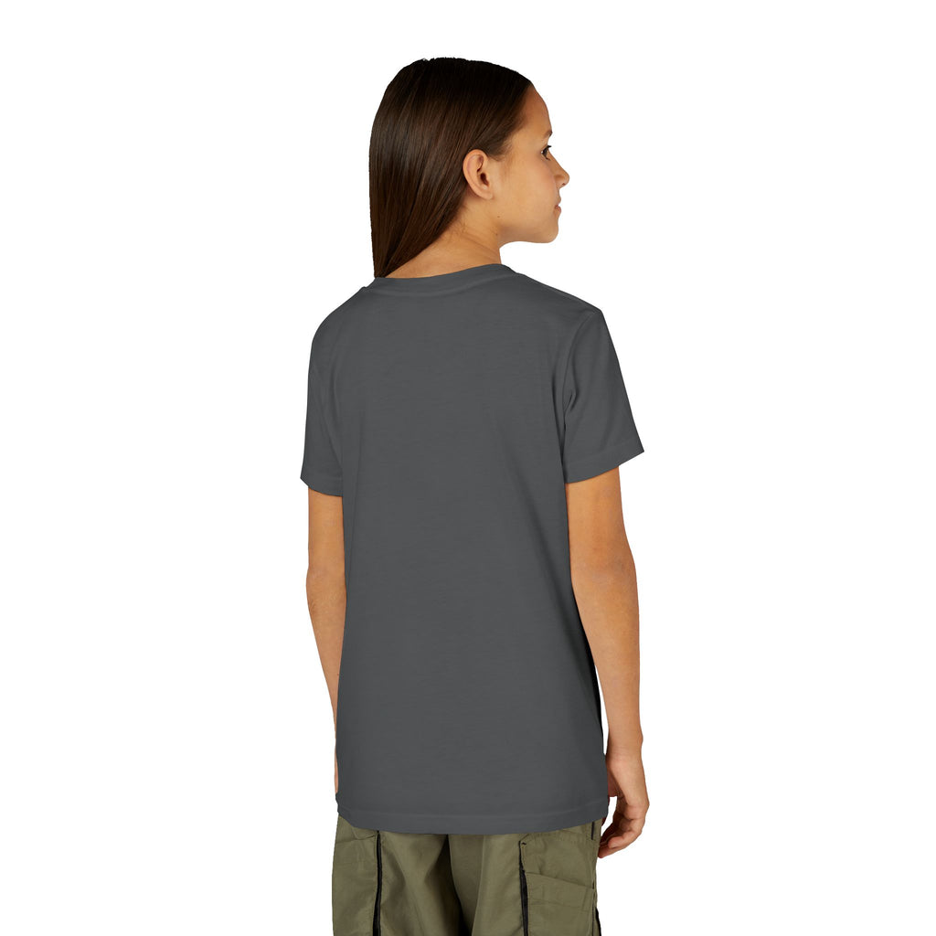 Youth Tee — Rodeo Cowgirl with Patriotic Barrel Graphic
