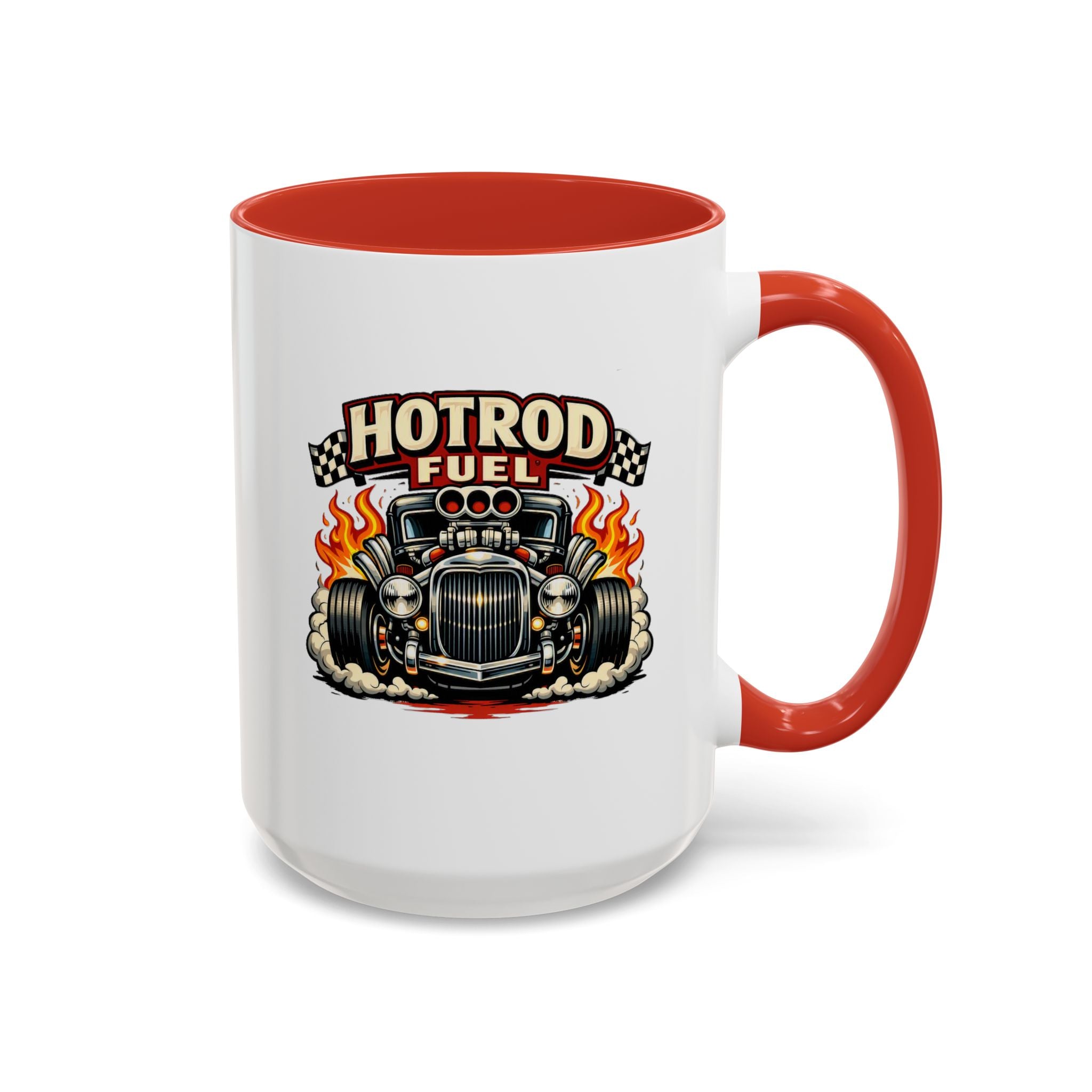 Hot Rod Fuel Coffee Mug — Vintage Muscle Car Racing Accent Mug