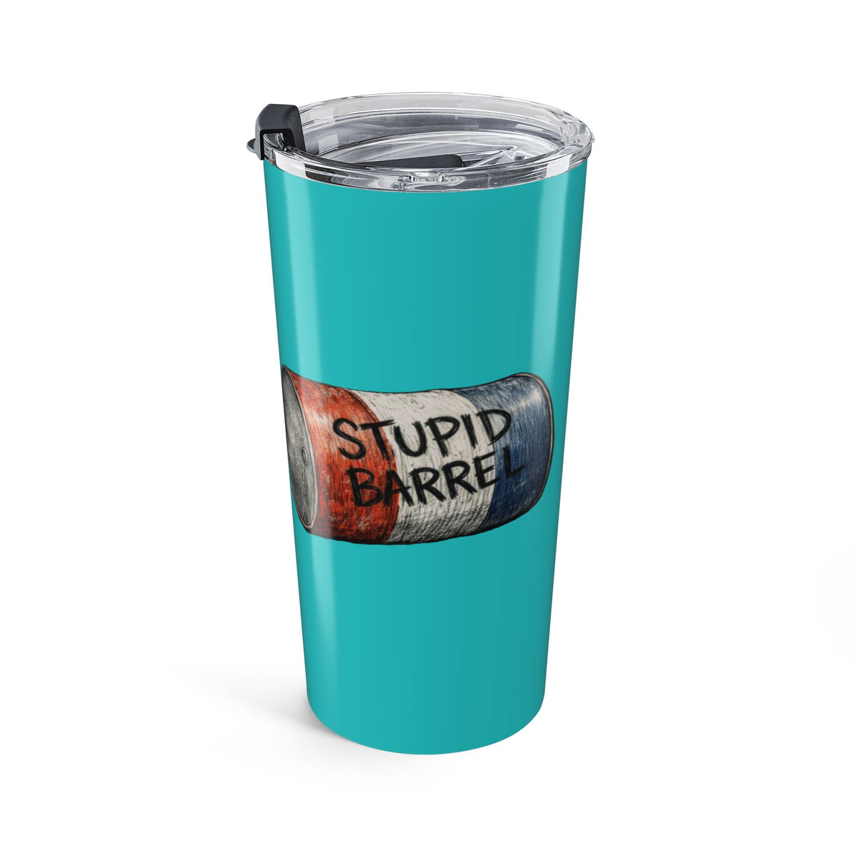 Funny "Stupid Barrel" 20oz Insulated Tumbler – Teal Travel Mug