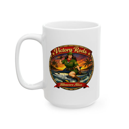 Victory Rods Pin-up Nose Art (Albacore Alice) / Ceramic Mug (11oz/15oz)