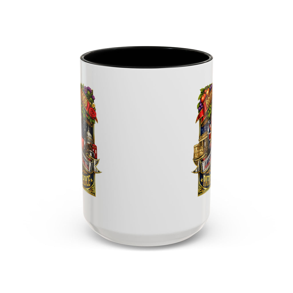 British Pride Coffee Mug — "British by Blood, American by Birth, Patriot by Choice" Patriotic Ceramic Mug