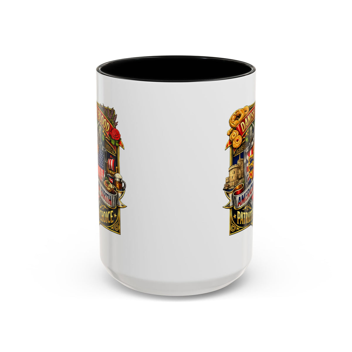 Danish/American Pride Danish by Blood, American by Birth Accent Coffee Mug (11/15oz)