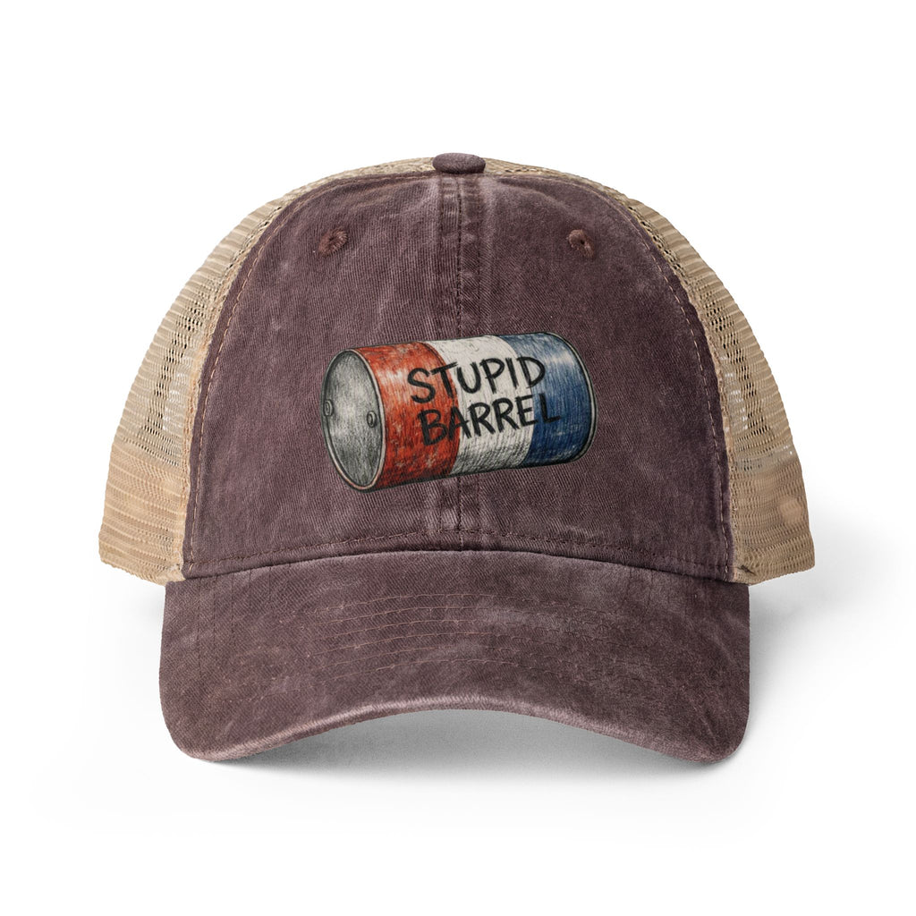 Women's "Stupid Barrel" Washed Mesh-Back Cap - One Size fits All