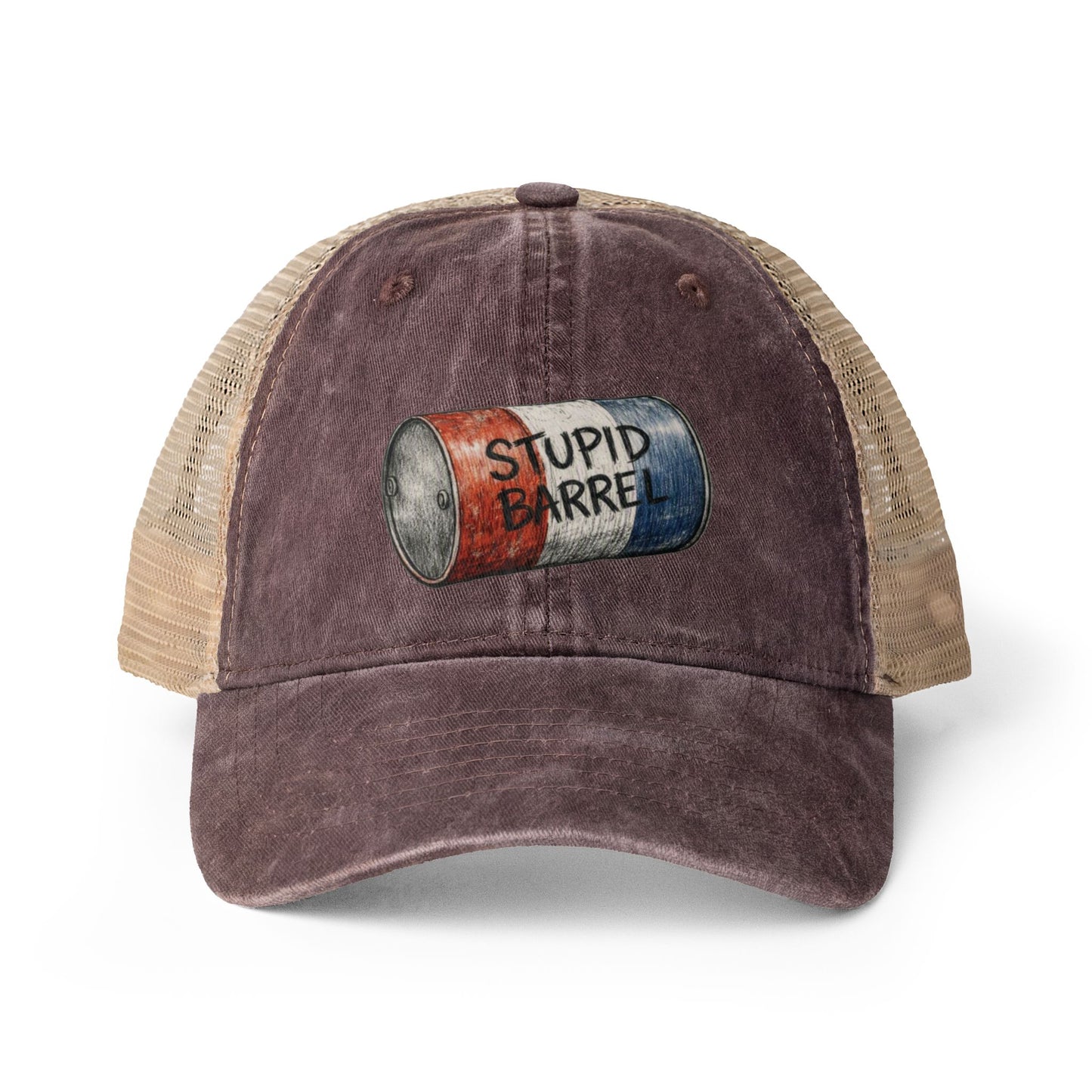 Women's "Stupid Barrel" Washed Mesh-Back Cap - One Size fits All
