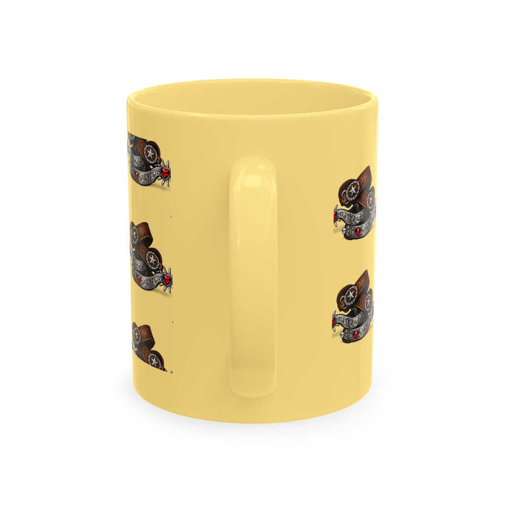 Cowgirl Spur Designed Ceramic Mug — Coffee Cup 11oz