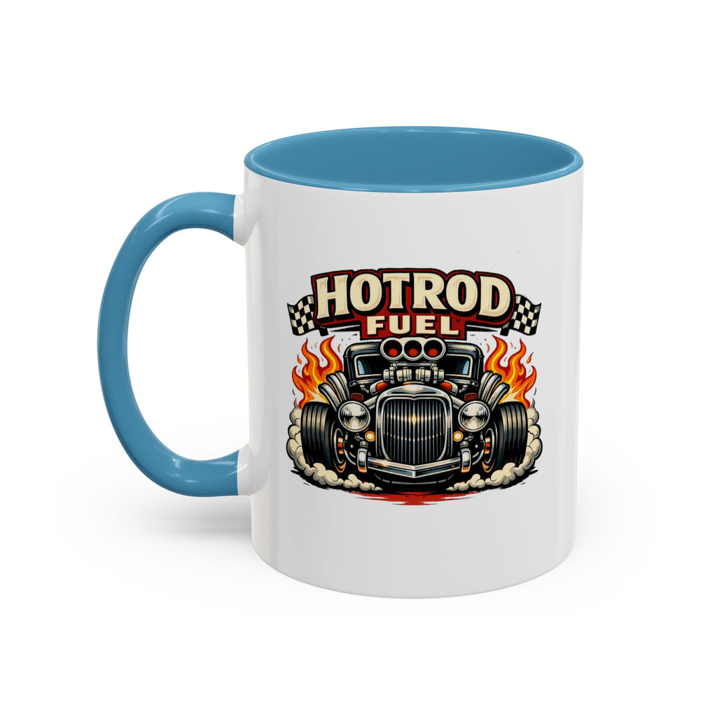 Hot Rod Fuel Coffee Mug — Vintage Muscle Car Racing Accent Mug