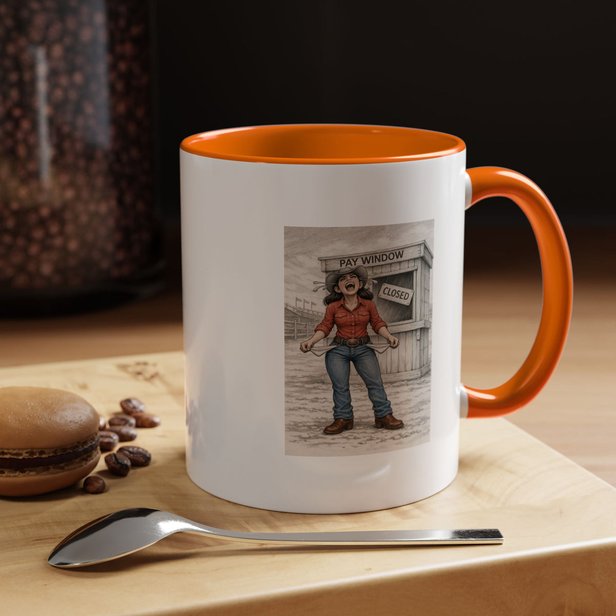 Out of the Money Barrel Racing Coffee Mug — Rodeo Cowgirl Accent Mug (11/15 oz)