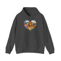 Heart Floral Hippie Hoodie - Vintage Flower Child Pullover