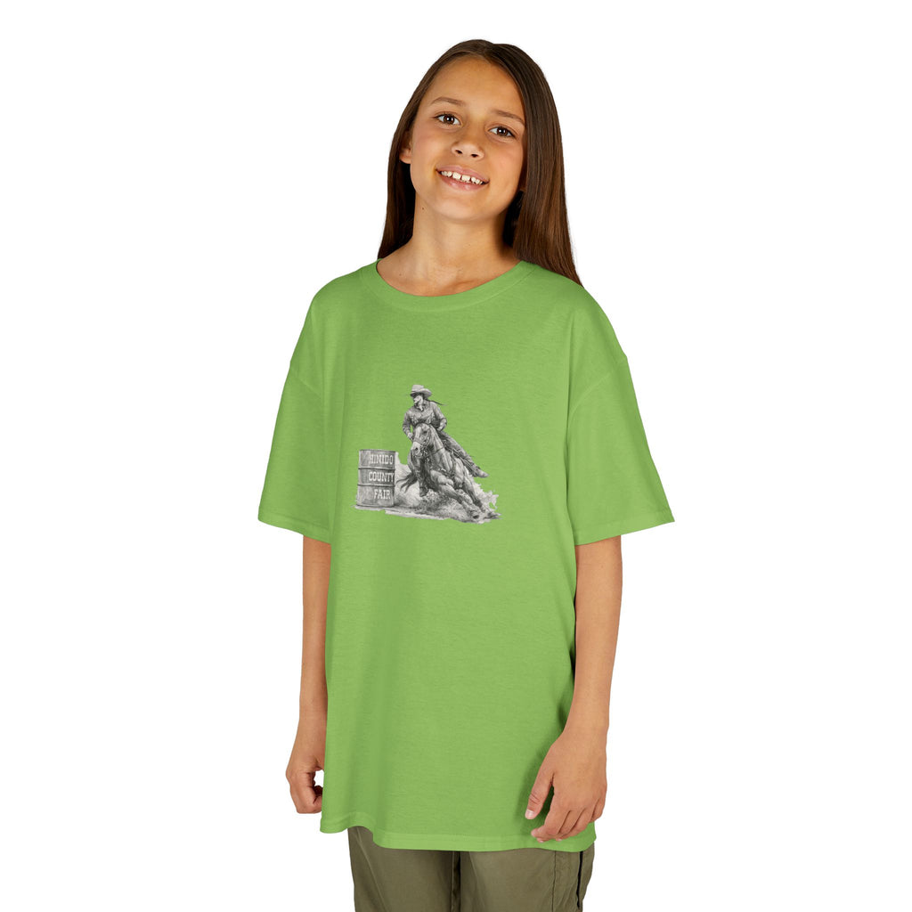 Kids T-Shirt — 'Always Keep Your Eye On the Next Barrel' Cowgirl Graphic