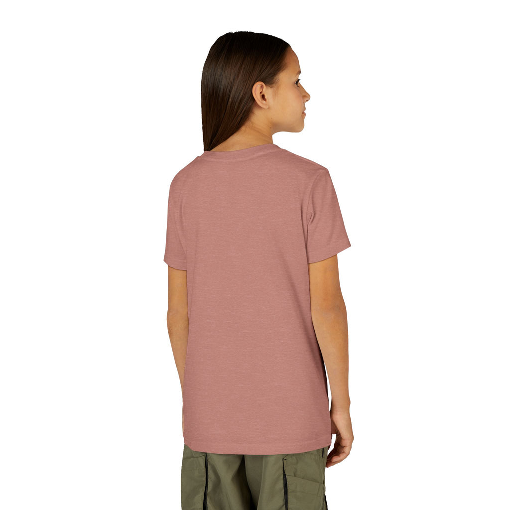 Youth Tee — Rodeo Cowgirl with Patriotic Barrel Graphic