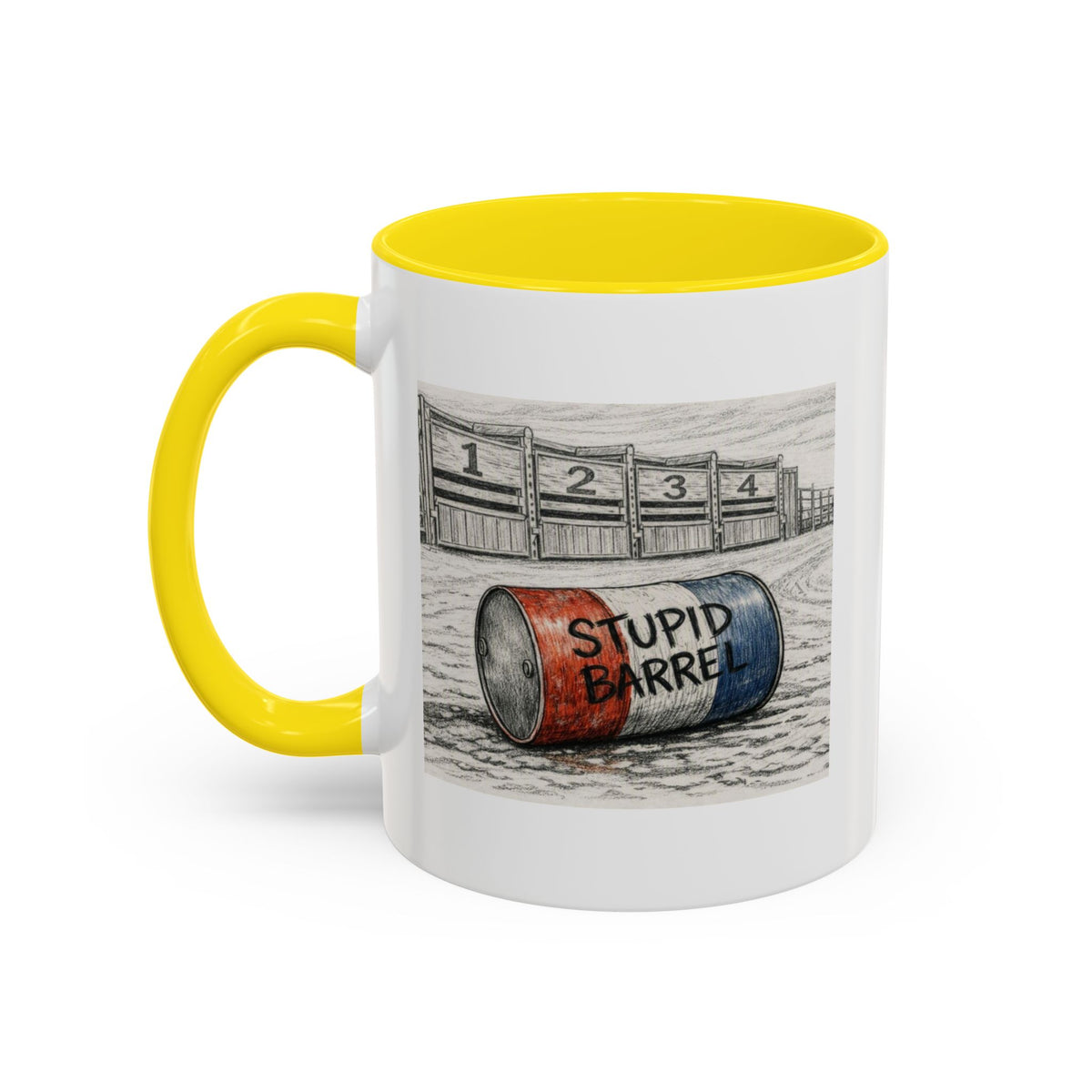 Out of the Money Barrel Racing Coffee Mug — Rodeo Cowgirl Accent Mug (11/15 oz)