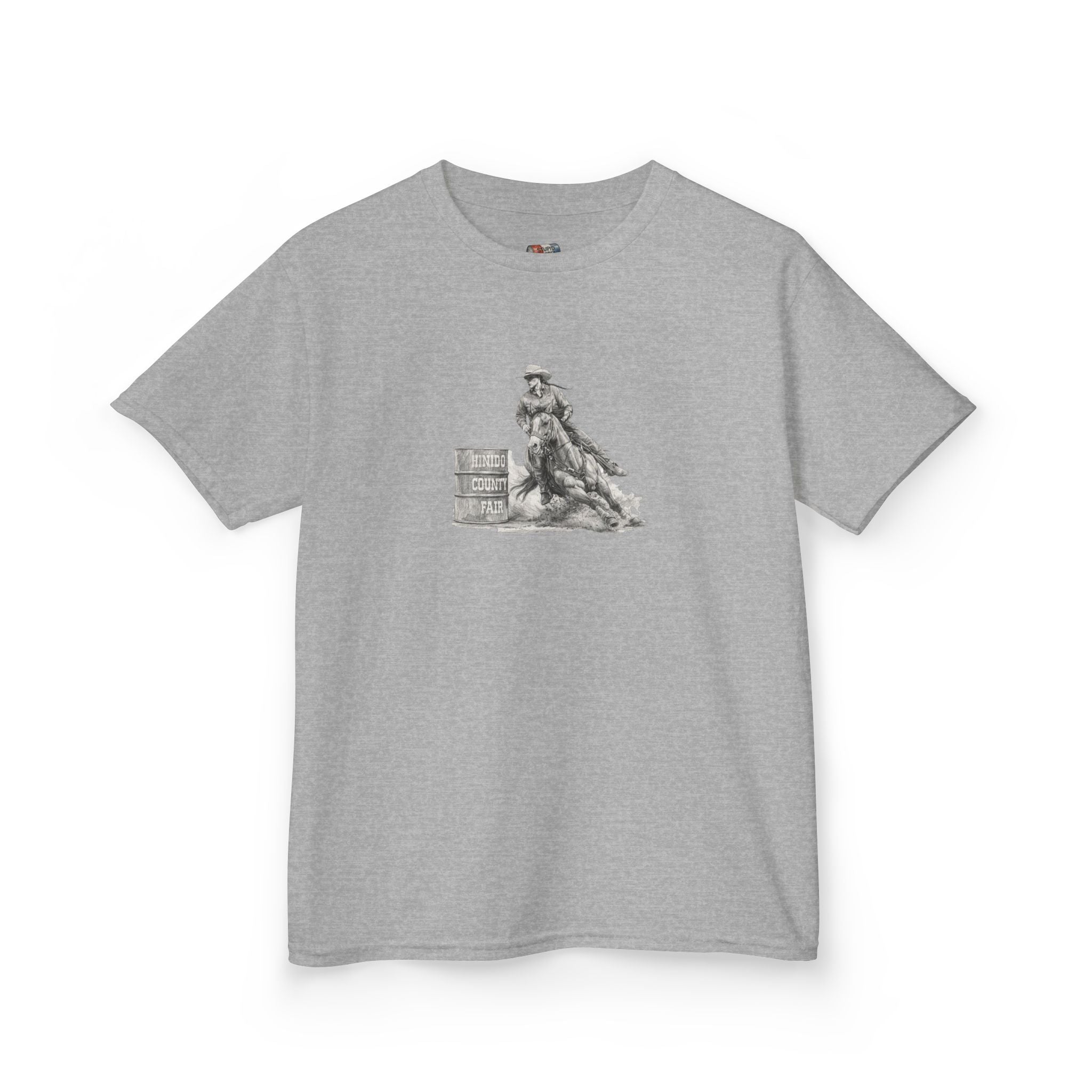 Kids T-Shirt — 'Always Keep Your Eye On the Next Barrel' Cowgirl Graphic