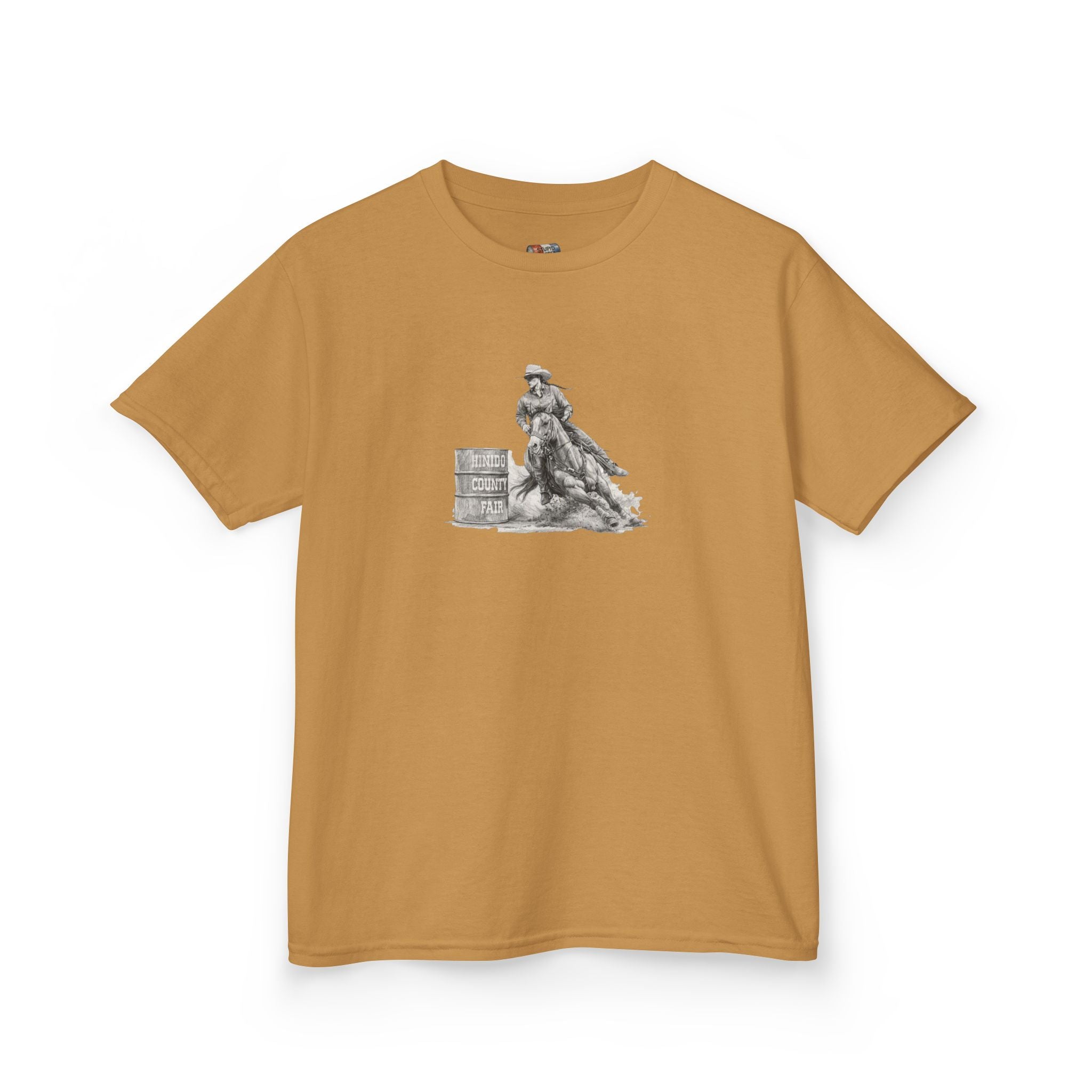 Kids T-Shirt — 'Always Keep Your Eye On the Next Barrel' Cowgirl Graphic