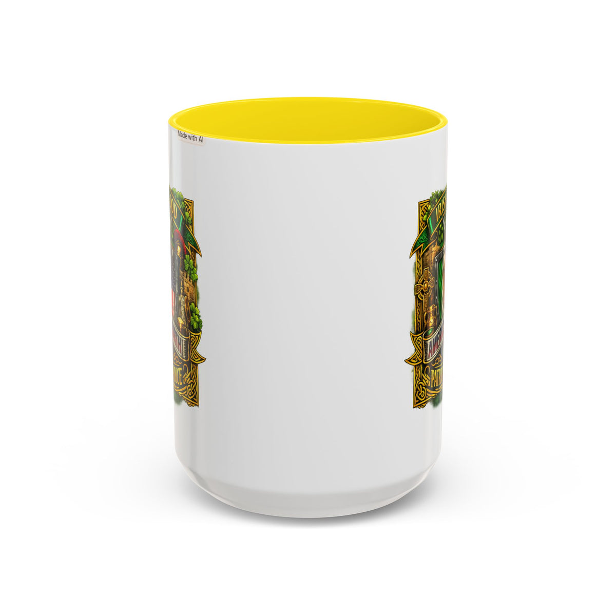 Irish Pride Coffee Mug — "Irish by Blood, American by Birth, Patriot by Choice" Patriotic Ceramic Mug