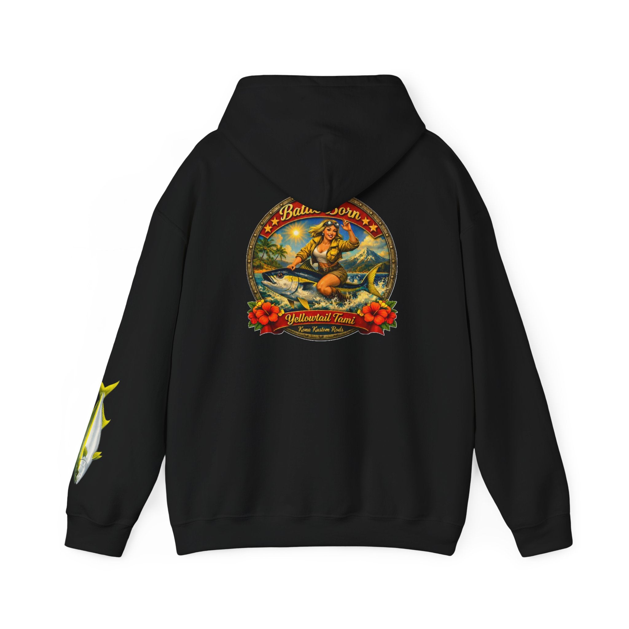 Kona Kustom Rods "Yellowtail" Hoodie — Kona Kustom Rods Pullover
