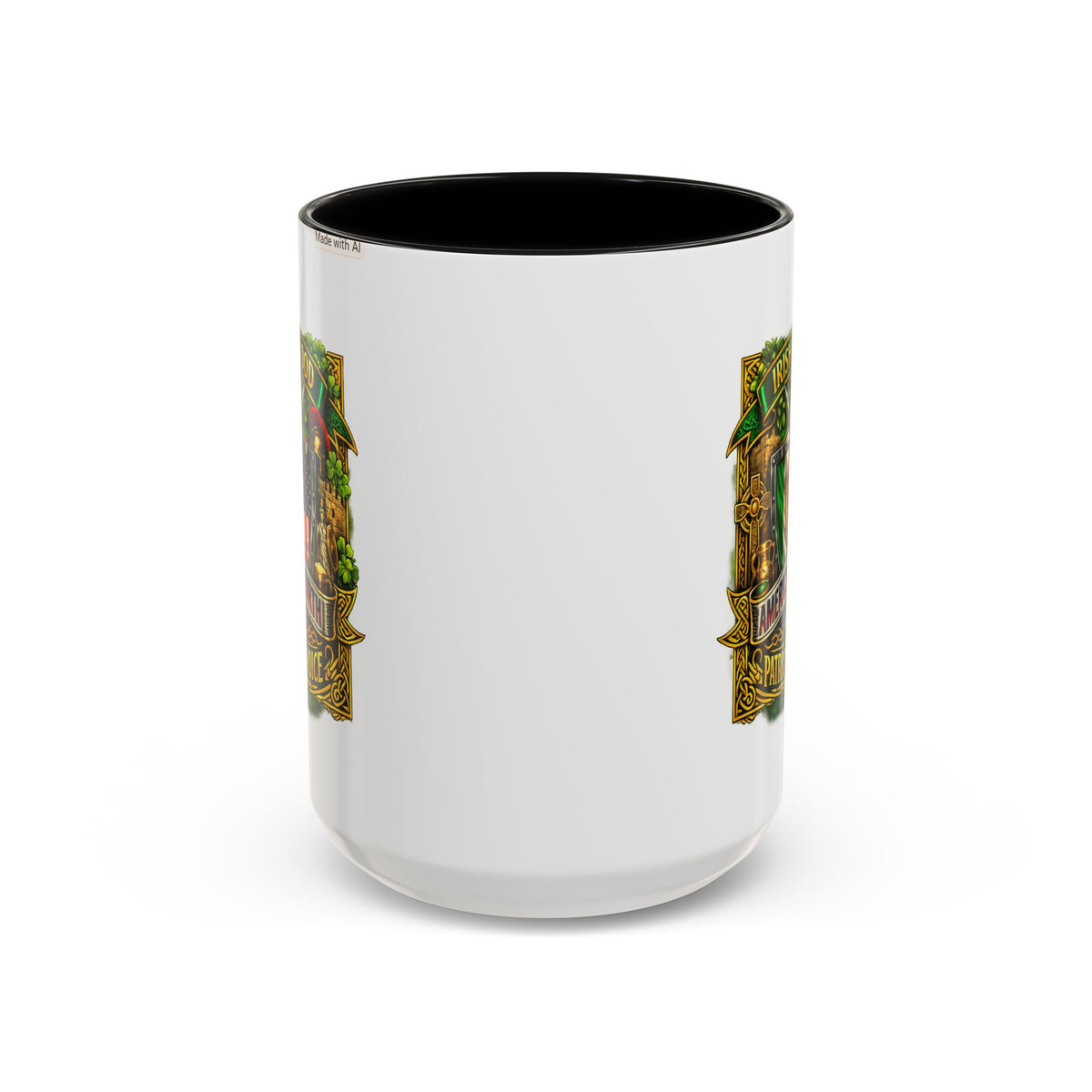 Irish Pride Coffee Mug — "Irish by Blood, American by Birth, Patriot by Choice" Patriotic Ceramic Mug