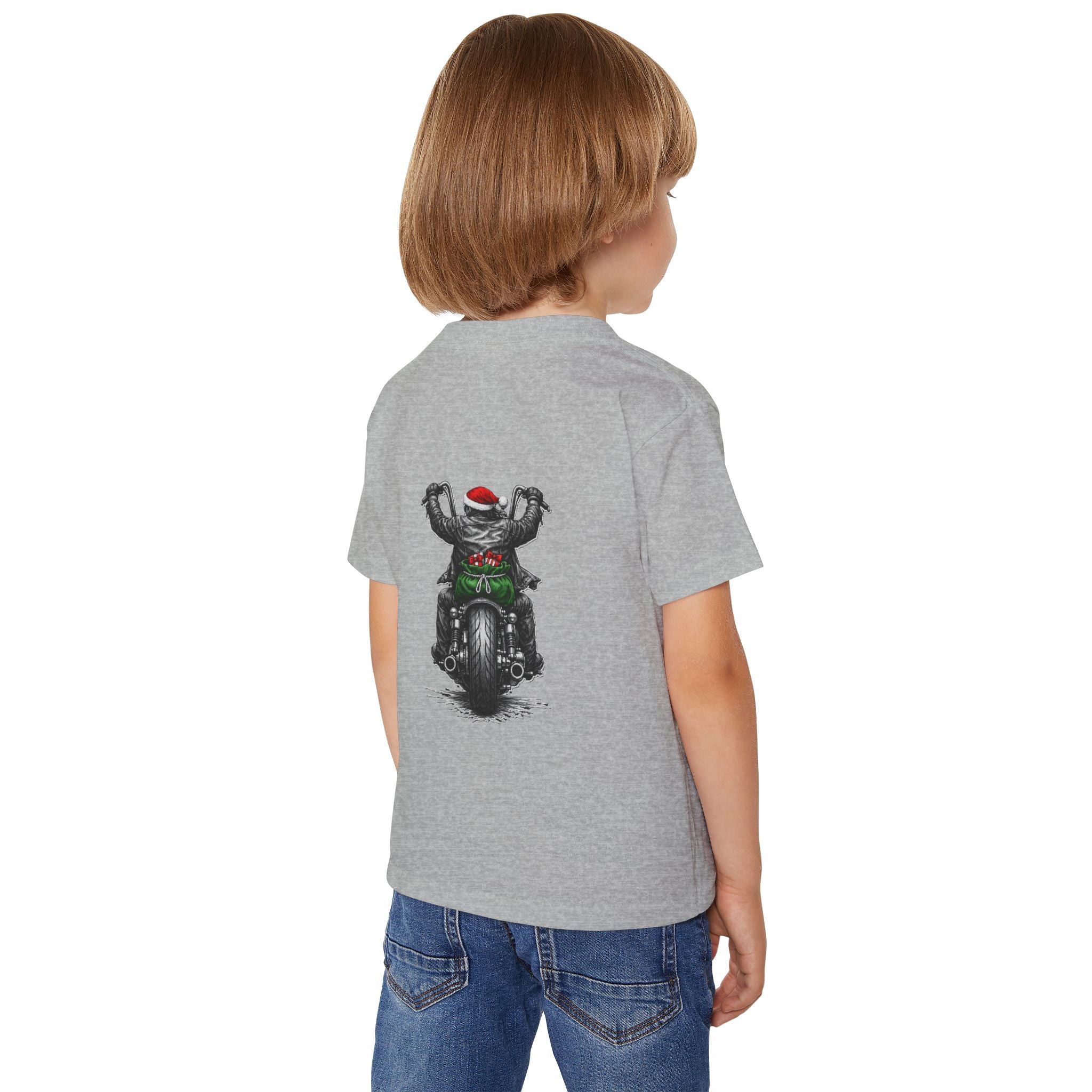 Toddler T‑Shirt — Ride Hard Santa Motorcycle Christmas Tee