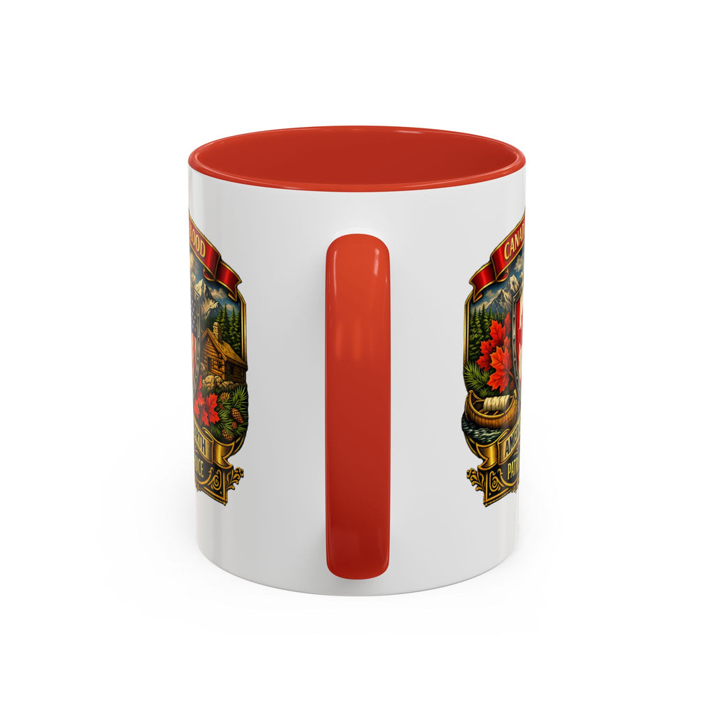 Canadian/American Pride Coat of Arms Accent Coffee Mug (11/15oz)