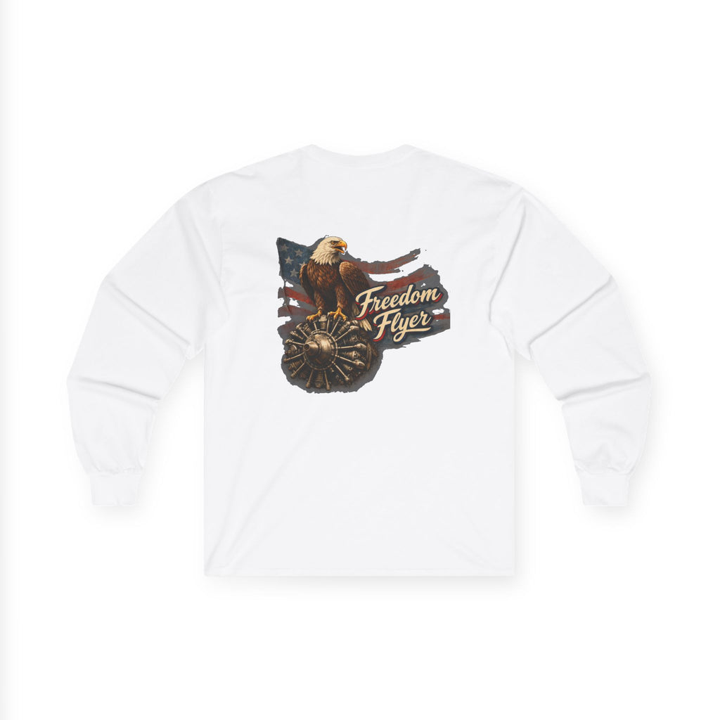 Long Sleeve Tee — Freedom Flyer Eagle & Propeller Graphic