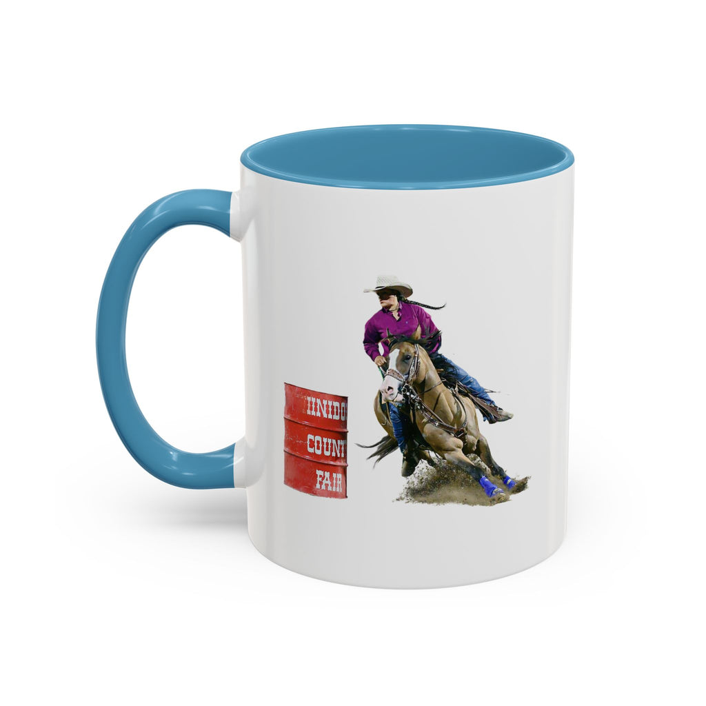 Barrel Racing Dreams Coffee Mug — "Small Town Girl, Big Buckle Dreams" Accent Mug