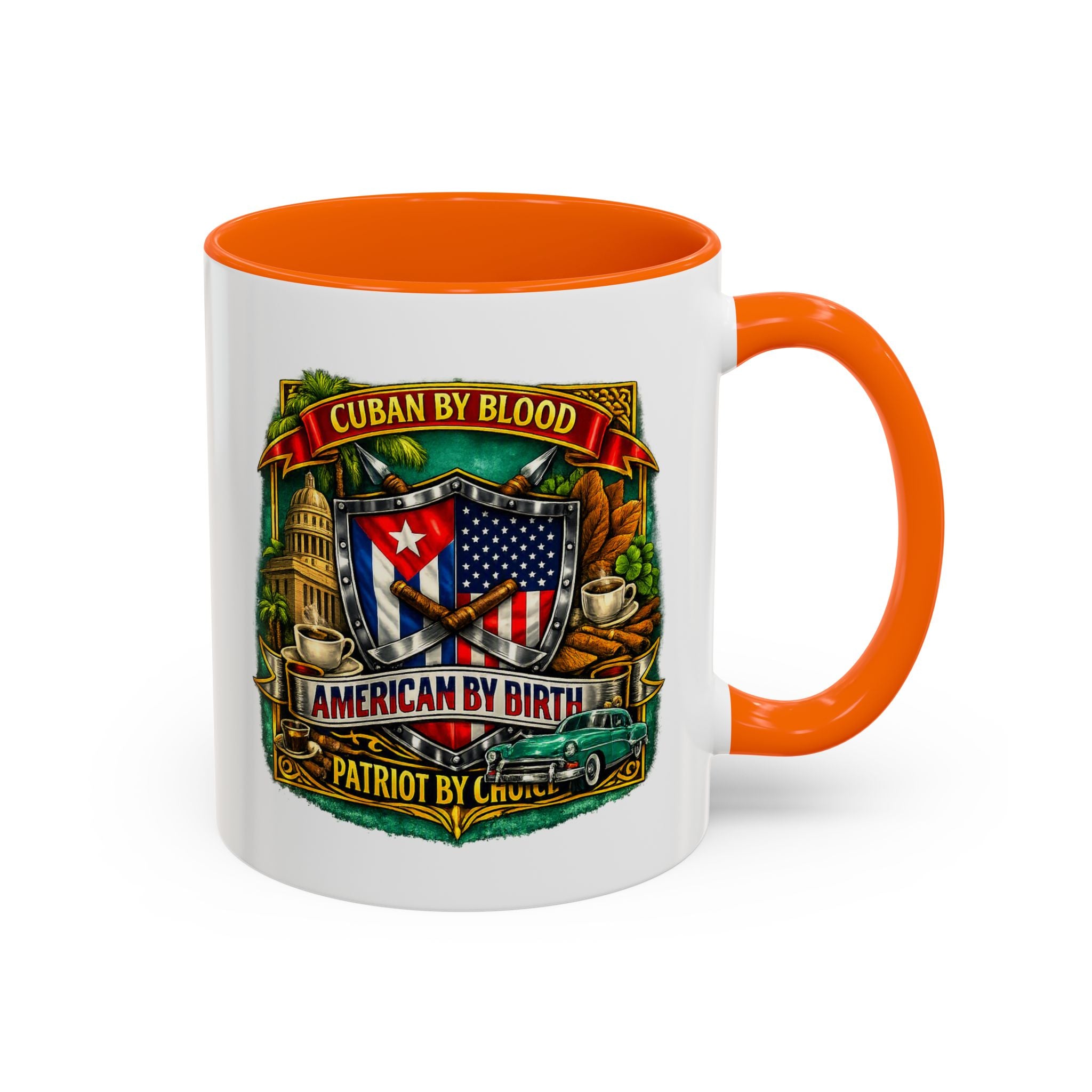Cuban/American Pride - Cuban by Blood, American by Birth Accent Coffee Mug (11/15oz)