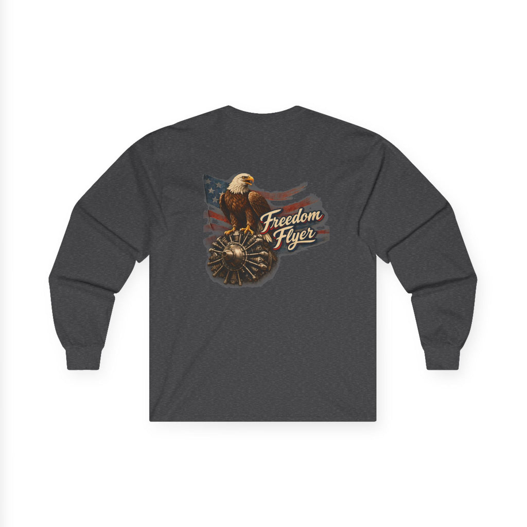 Long Sleeve Tee — Freedom Flyer Eagle & Propeller Graphic