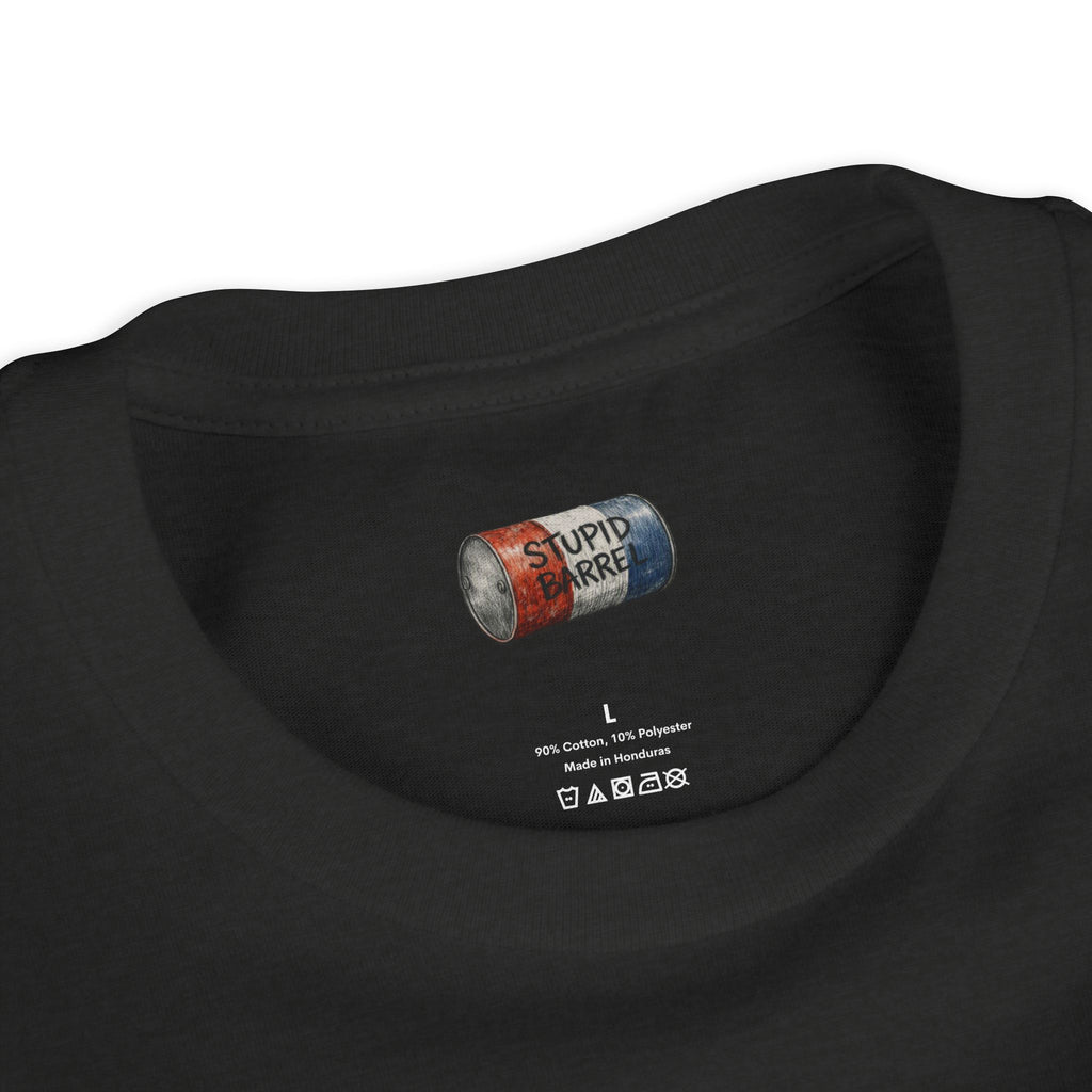 Youth Tee — Rodeo Bull Rider with Patriotic Barrel Graphic