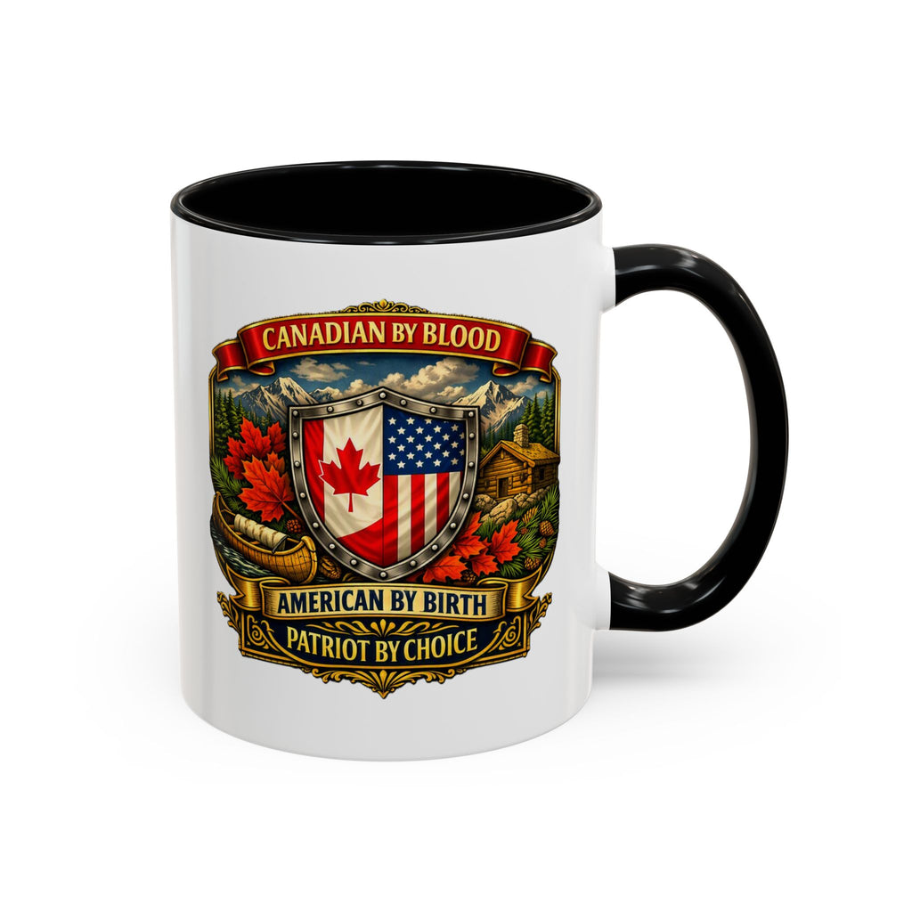 Canadian/American Pride Coat of Arms Accent Coffee Mug (11/15oz)