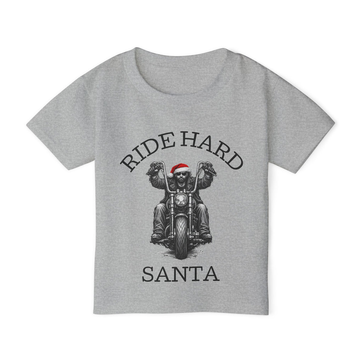 Toddler T‑Shirt — Ride Hard Santa Motorcycle Christmas Tee