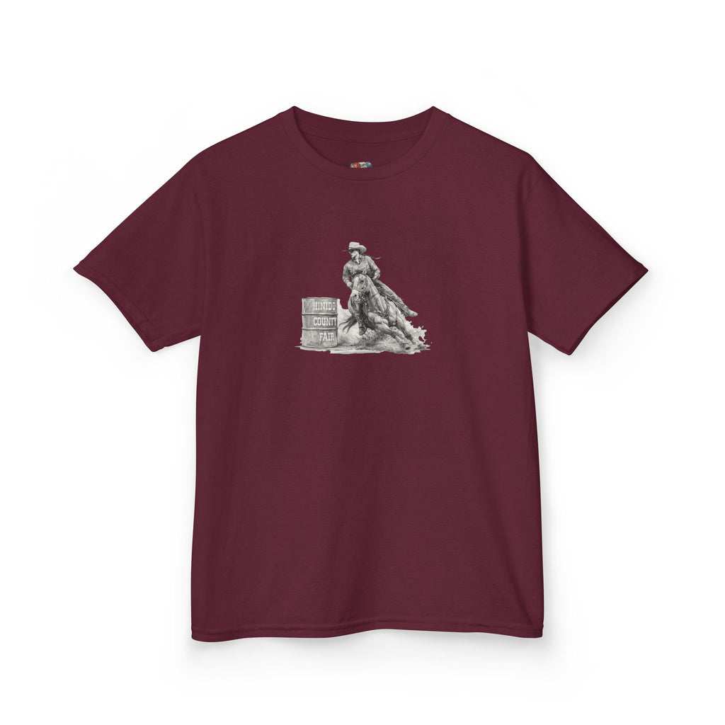Kids T-Shirt — 'Always Keep Your Eye On the Next Barrel' Cowgirl Graphic