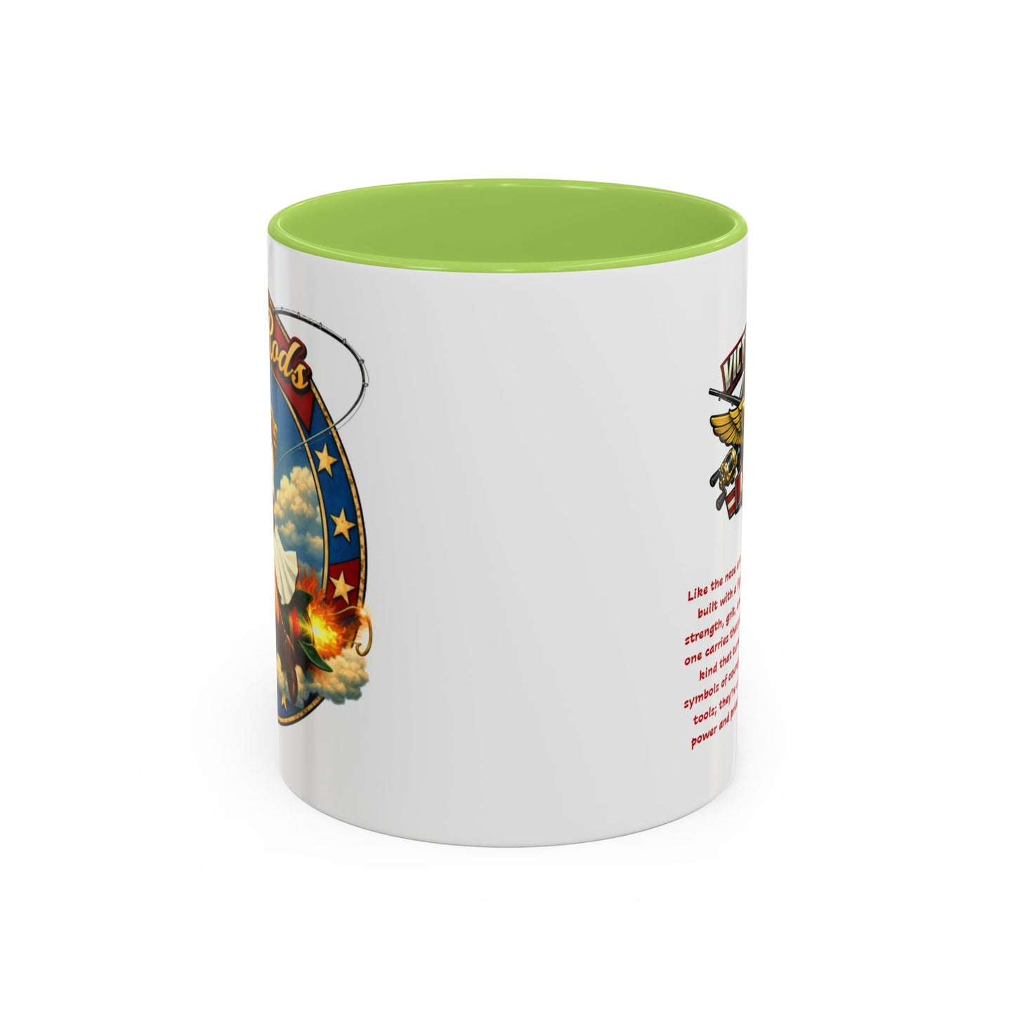 Victory Rods Sportfisherman's WWII Nose Art Pin-Up Illustration Mug | Ceramic Coffee Cup