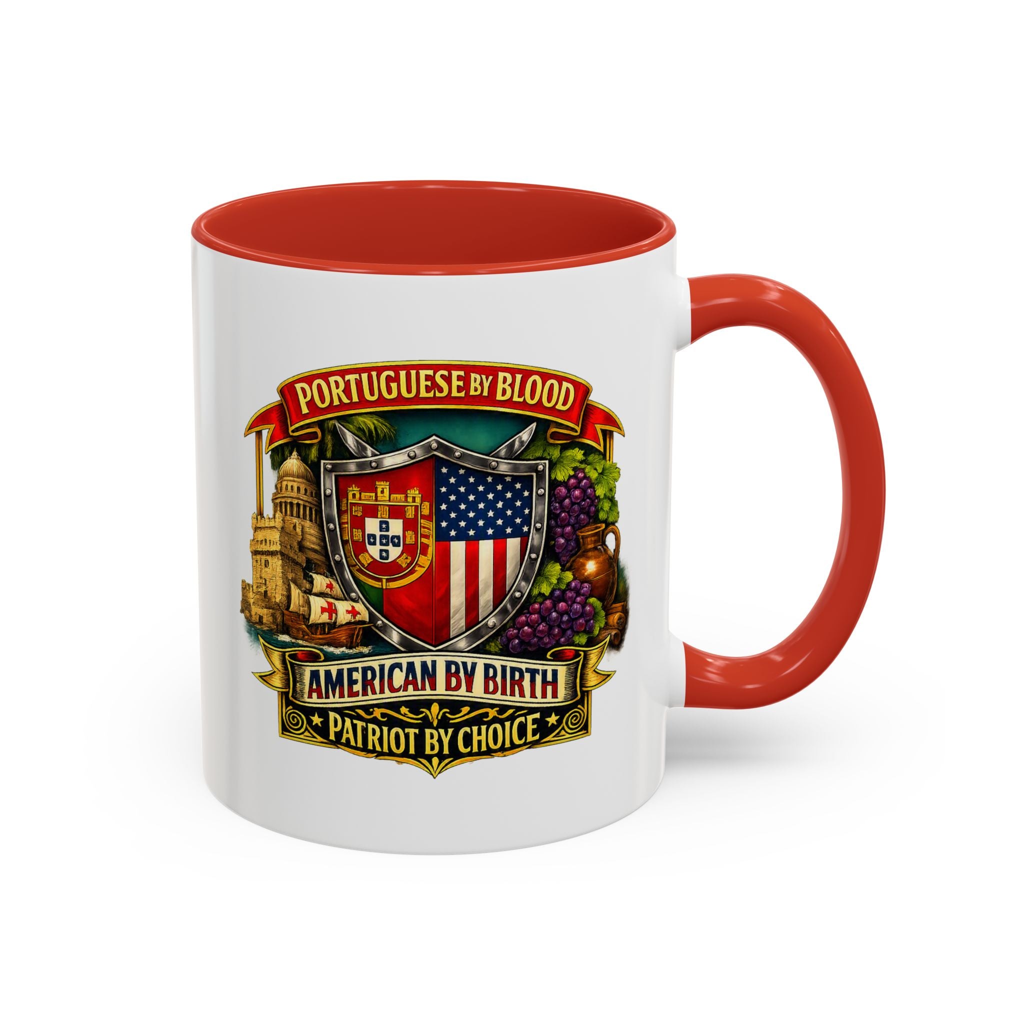 Portuguese/American Pride Mug - Coffee Ceramic Mug