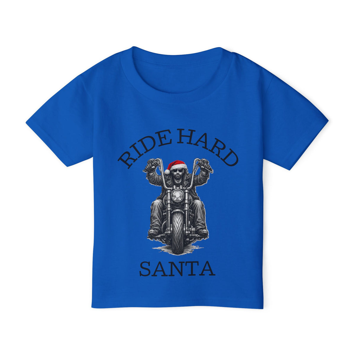 Toddler T‑Shirt — Ride Hard Santa Motorcycle Christmas Tee