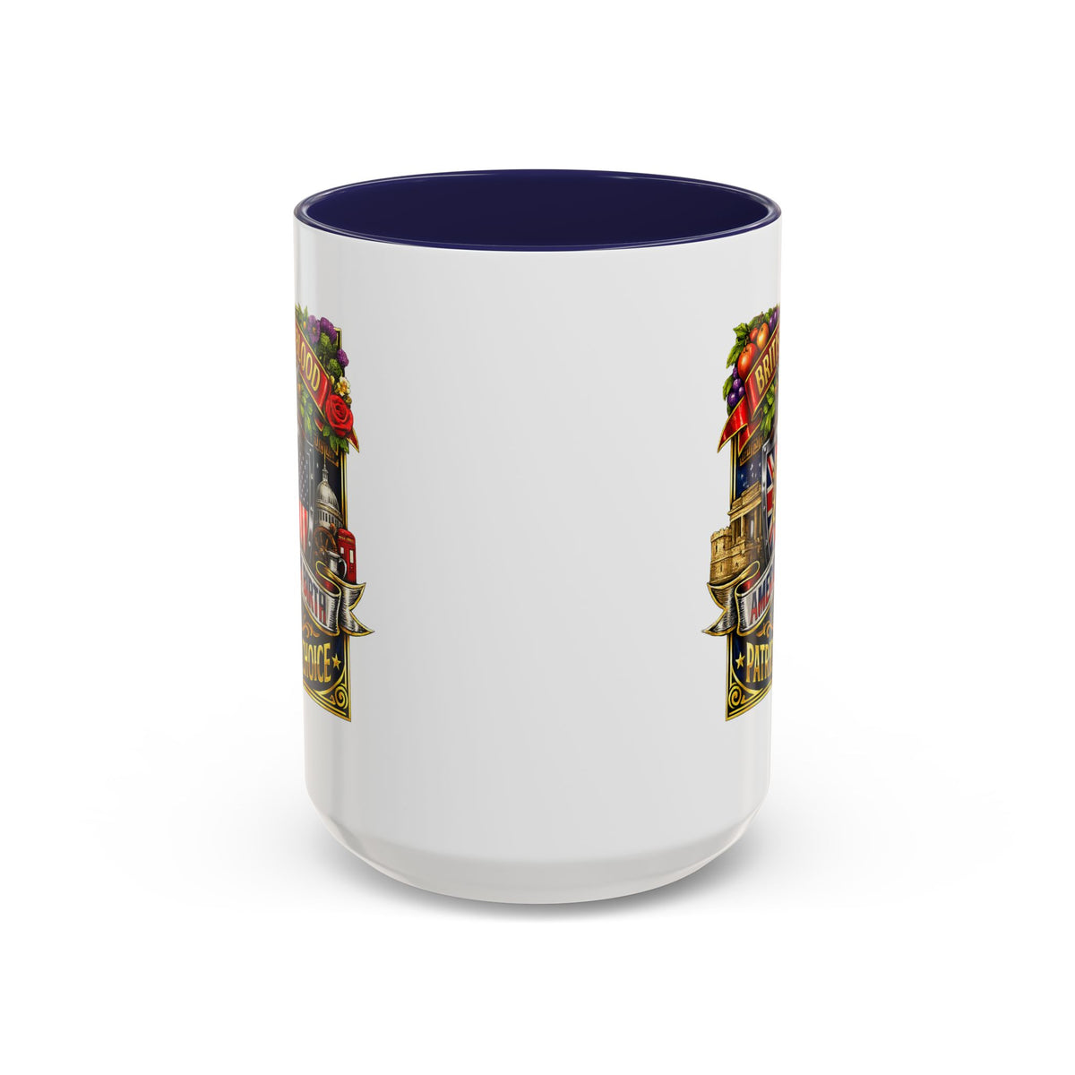 British Pride Coffee Mug — "British by Blood, American by Birth, Patriot by Choice" Patriotic Ceramic Mug