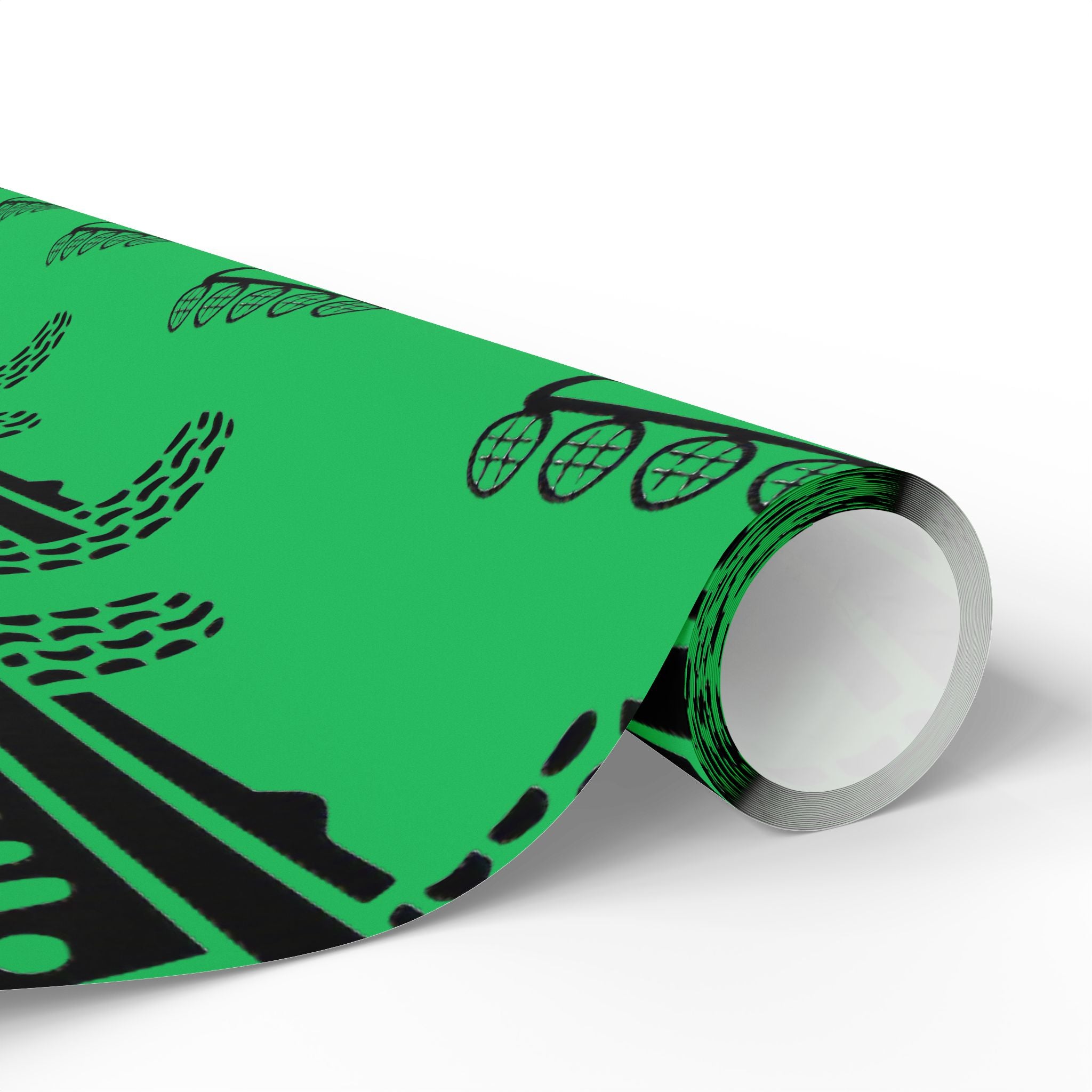 Green 4X4 offroad Pattern Wrapping Paper — Succulent-Themed Gift Wrap for Jeep Lovers