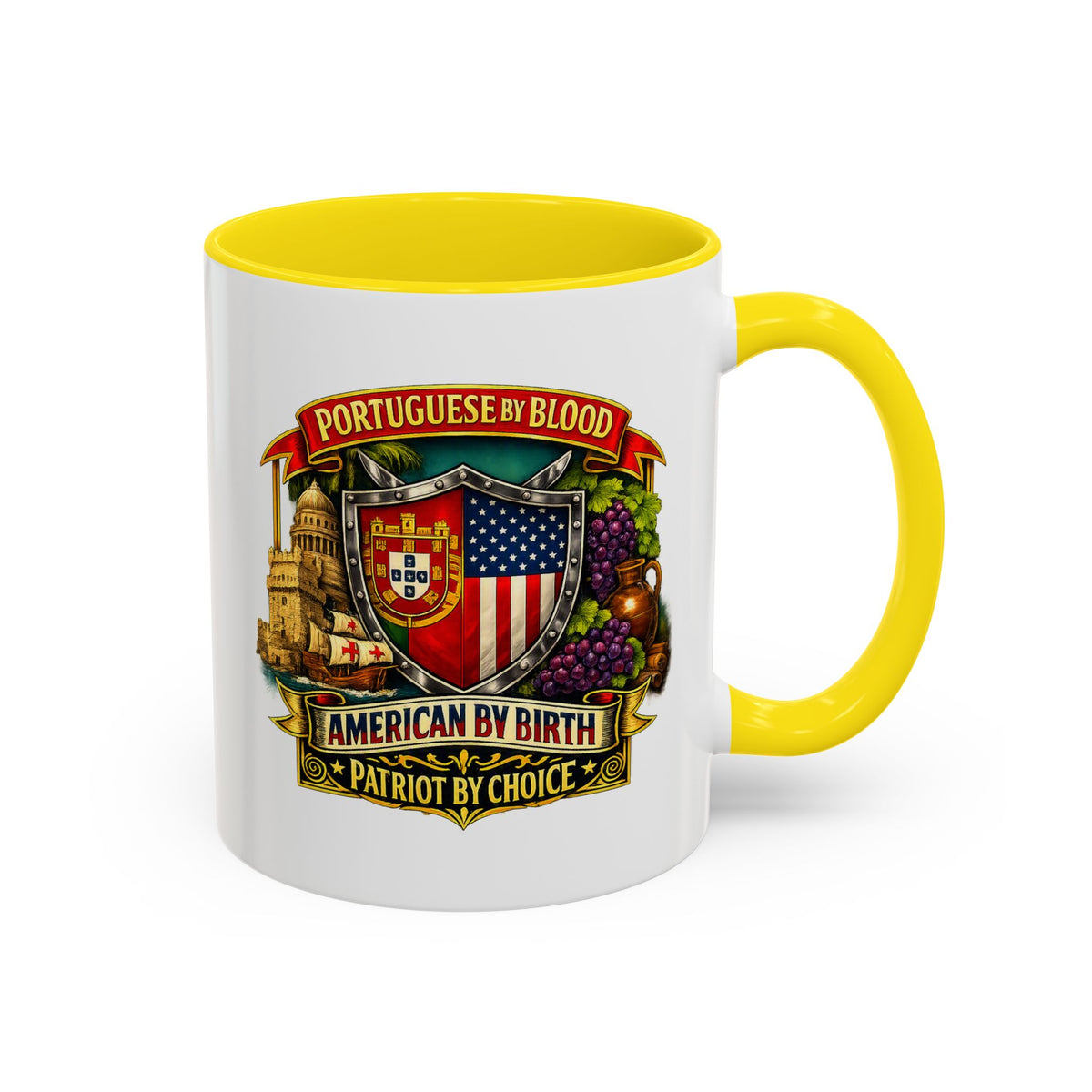 Portuguese/American Pride Mug - Coffee Ceramic Mug