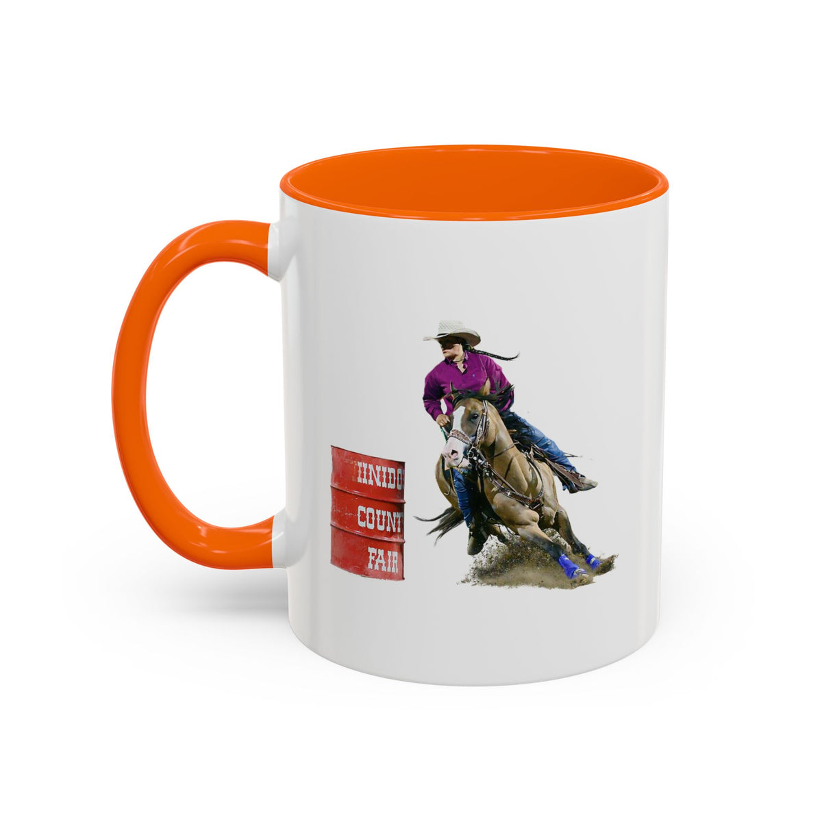 Barrel Racing Dreams Coffee Mug — "Small Town Girl, Big Buckle Dreams" Accent Mug