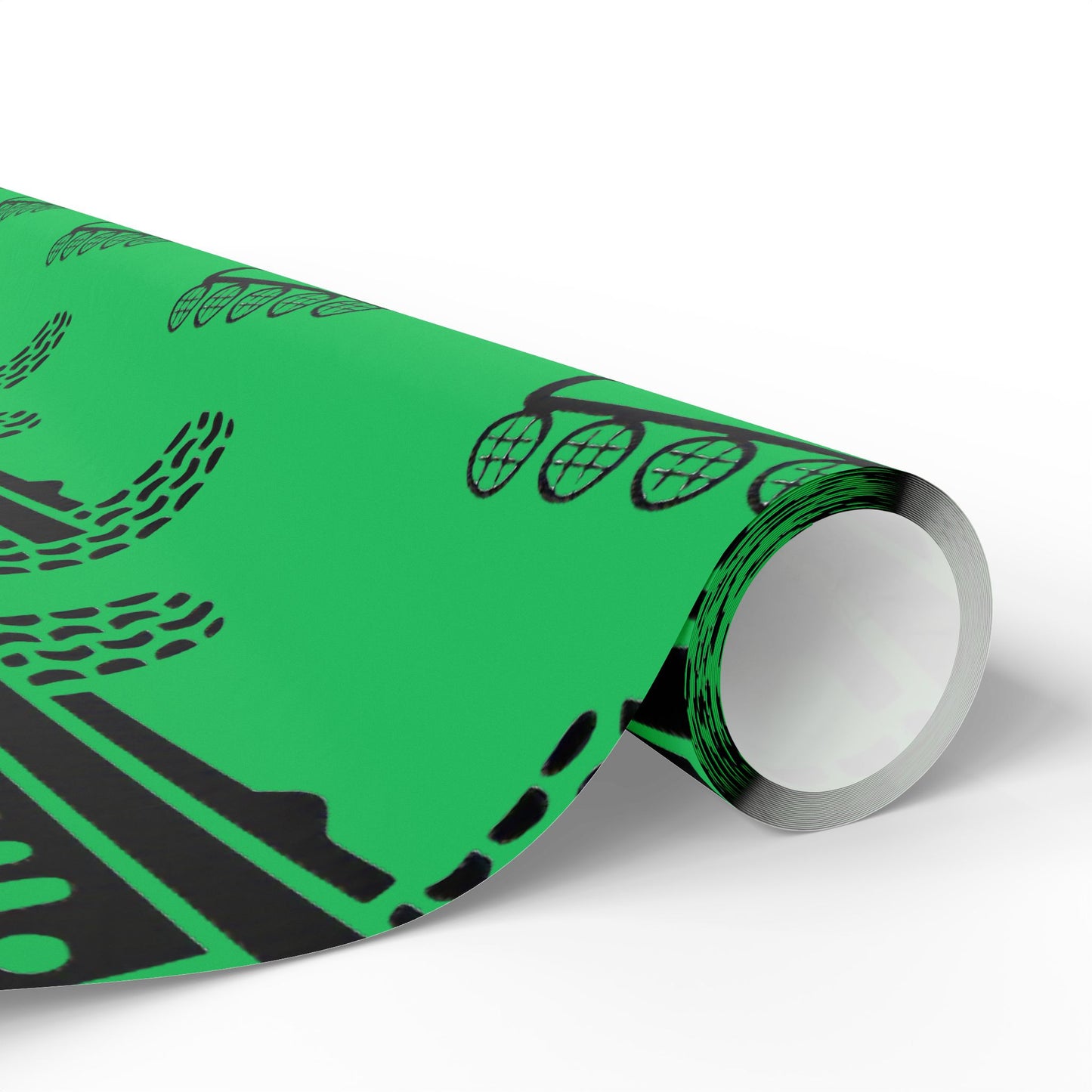Green 4X4 offroad Pattern Wrapping Paper — Succulent-Themed Gift Wrap for Jeep Lovers